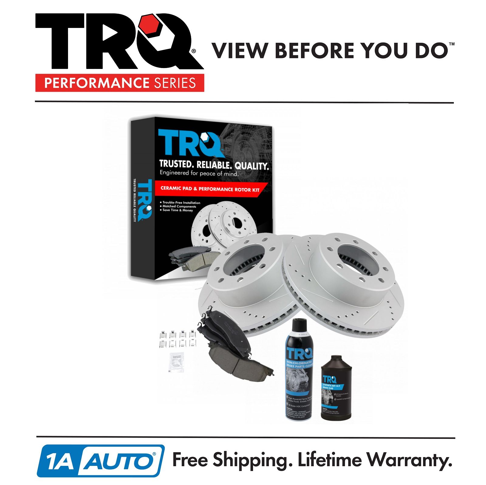 <b>Dot 3 & 4 Ceramic Performance Brake Pad & Rotor Kit</b>
