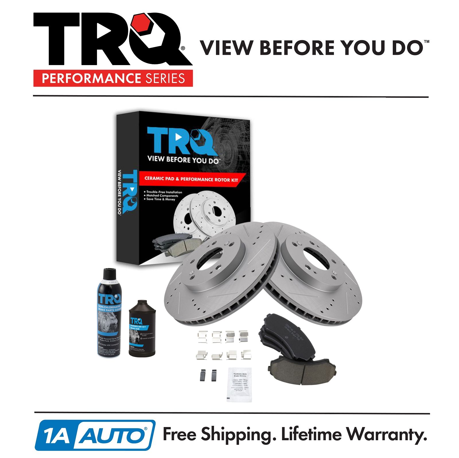 <b>Dot 3 & 4 Ceramic Performance Brake Pad & Rotor Kit</b>