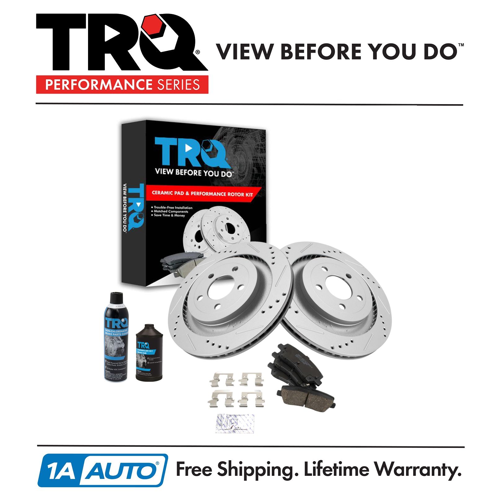 <b>Dot 3 & 4 Ceramic Performance Brake Pad & Rotor Kit</b>