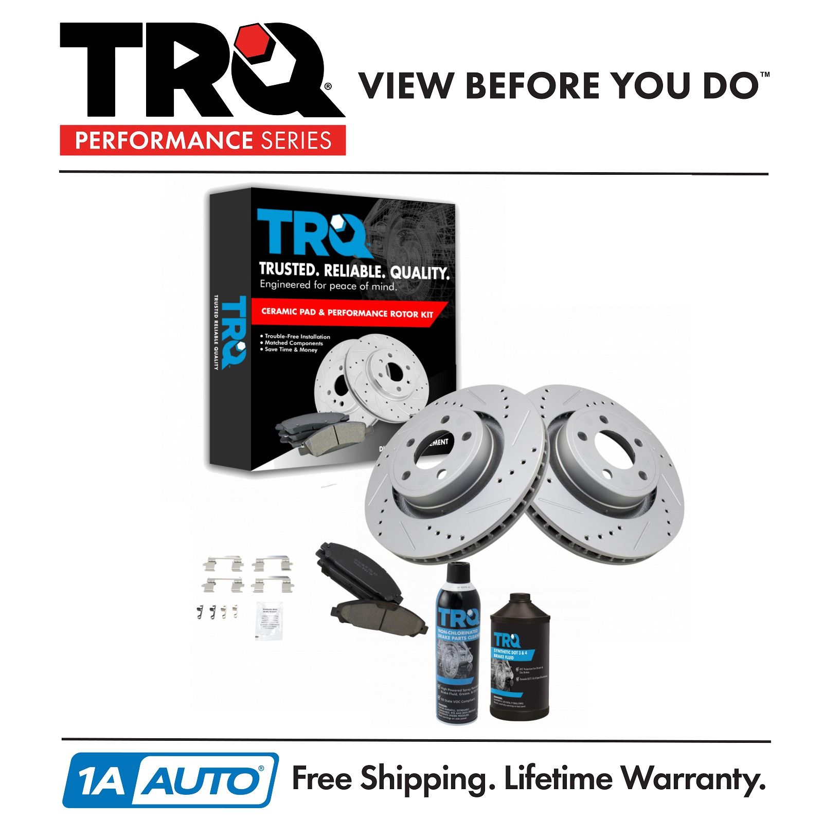 <b>Dot 3 & 4 Ceramic Performance Brake Pad & Rotor Kit</b>
