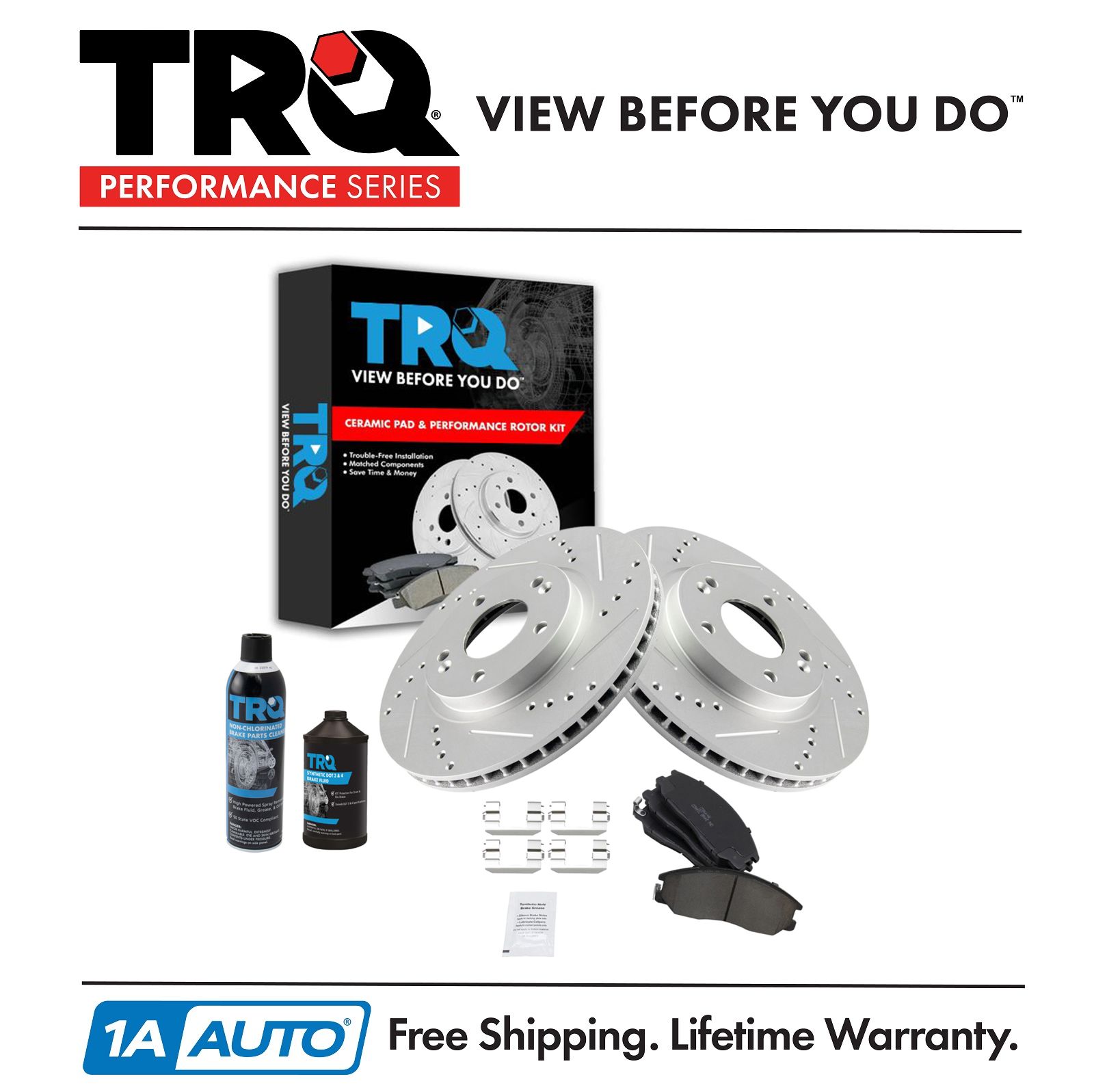 <b>Dot 3 & 4 Ceramic Performance Brake Pad & Rotor Kit</b>