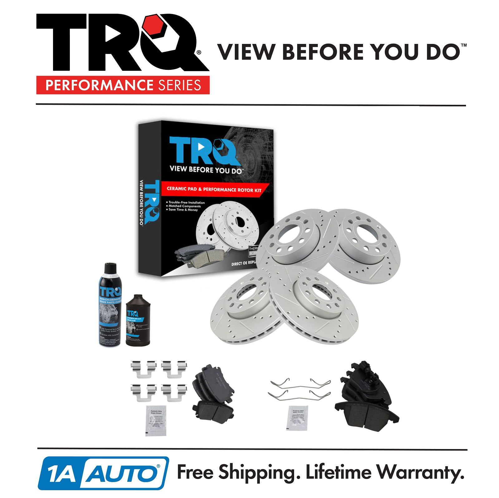 <b>Dot 3 & 4 Ceramic Brake Pad & Rotor Kit</b>