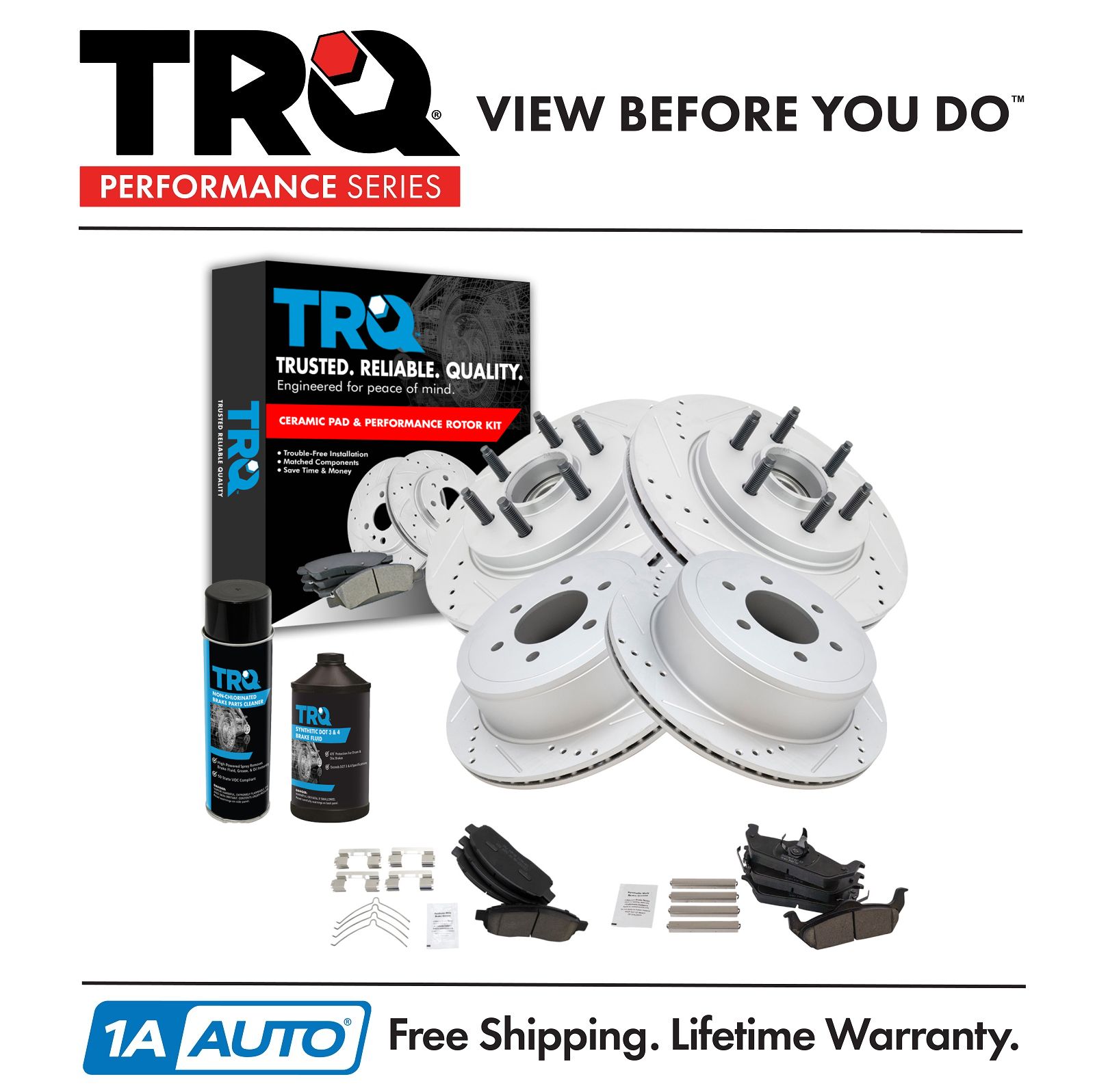 <b>Dot 3 & 4 Ceramic Performance Brake Pad & Rotor Kit</b>