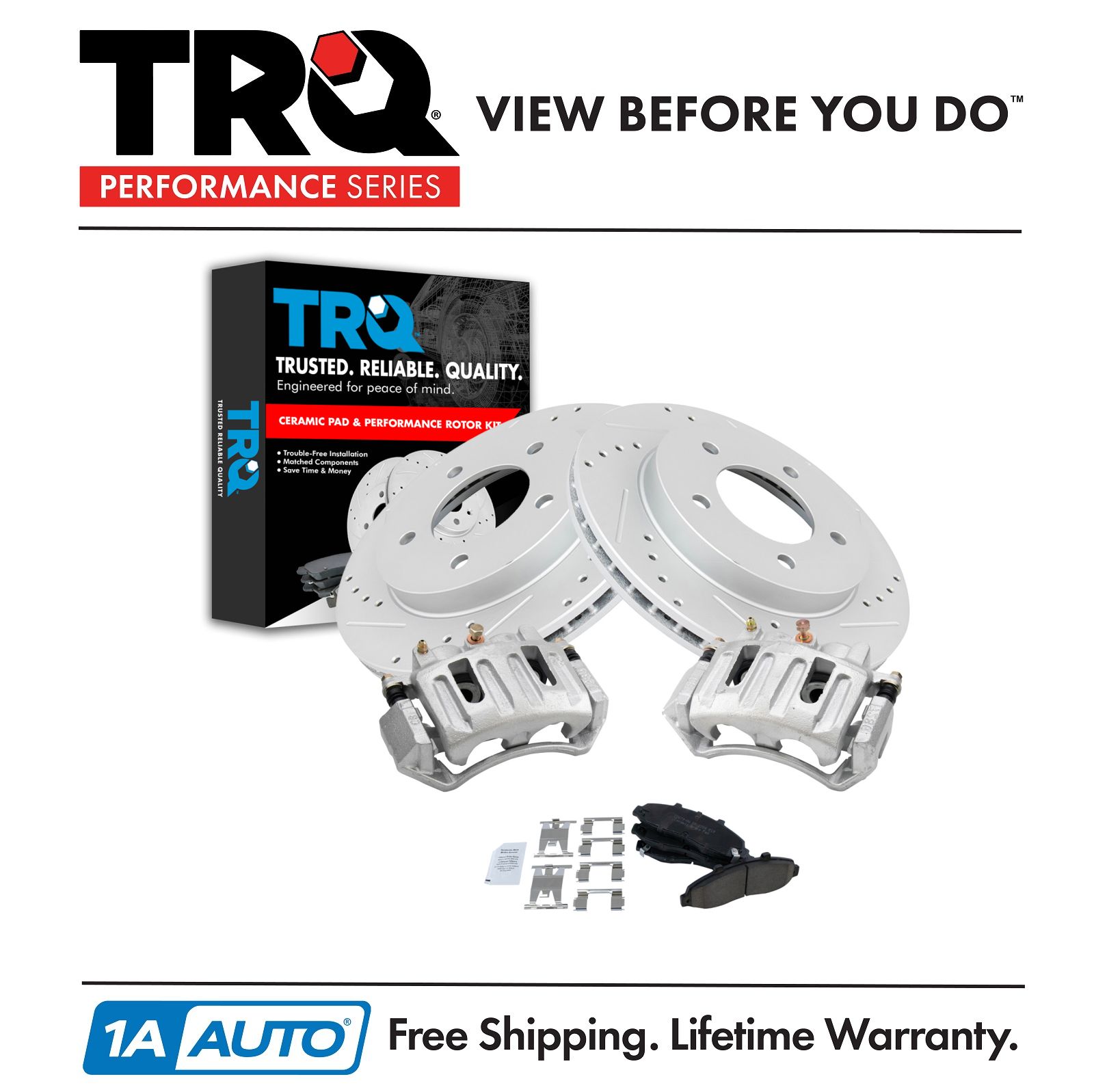 <b>Ceramic Performance Brake Pad & Rotor Kit</b>