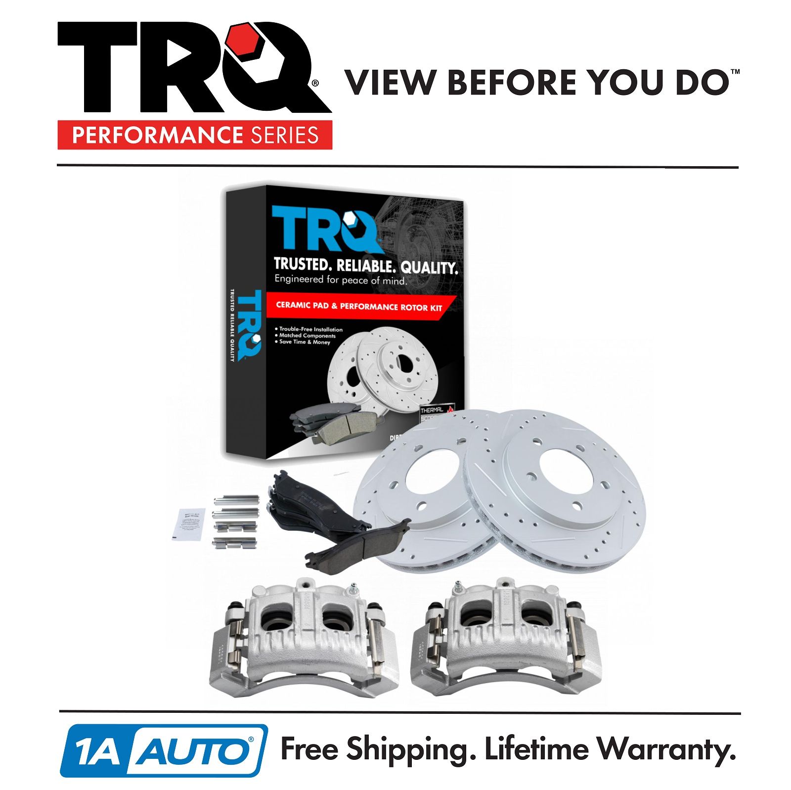 <b>Ceramic Performance Brake Pad & Rotor Kit</b>