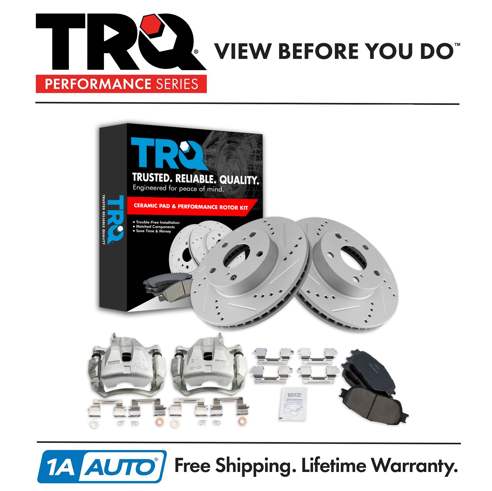 <b>Ceramic Performance Brake Pad & Rotor Kit</b>