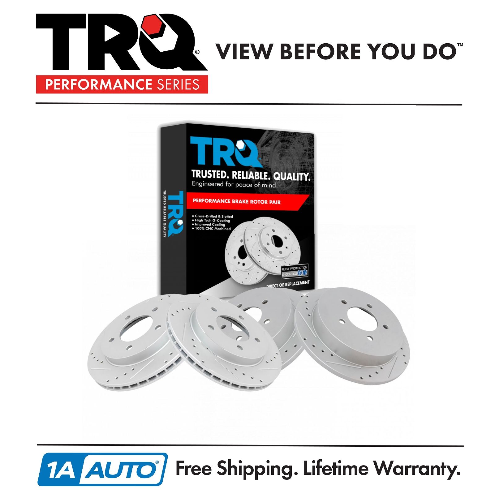 <b>4 Piece Performance Brake Rotor Set</b>