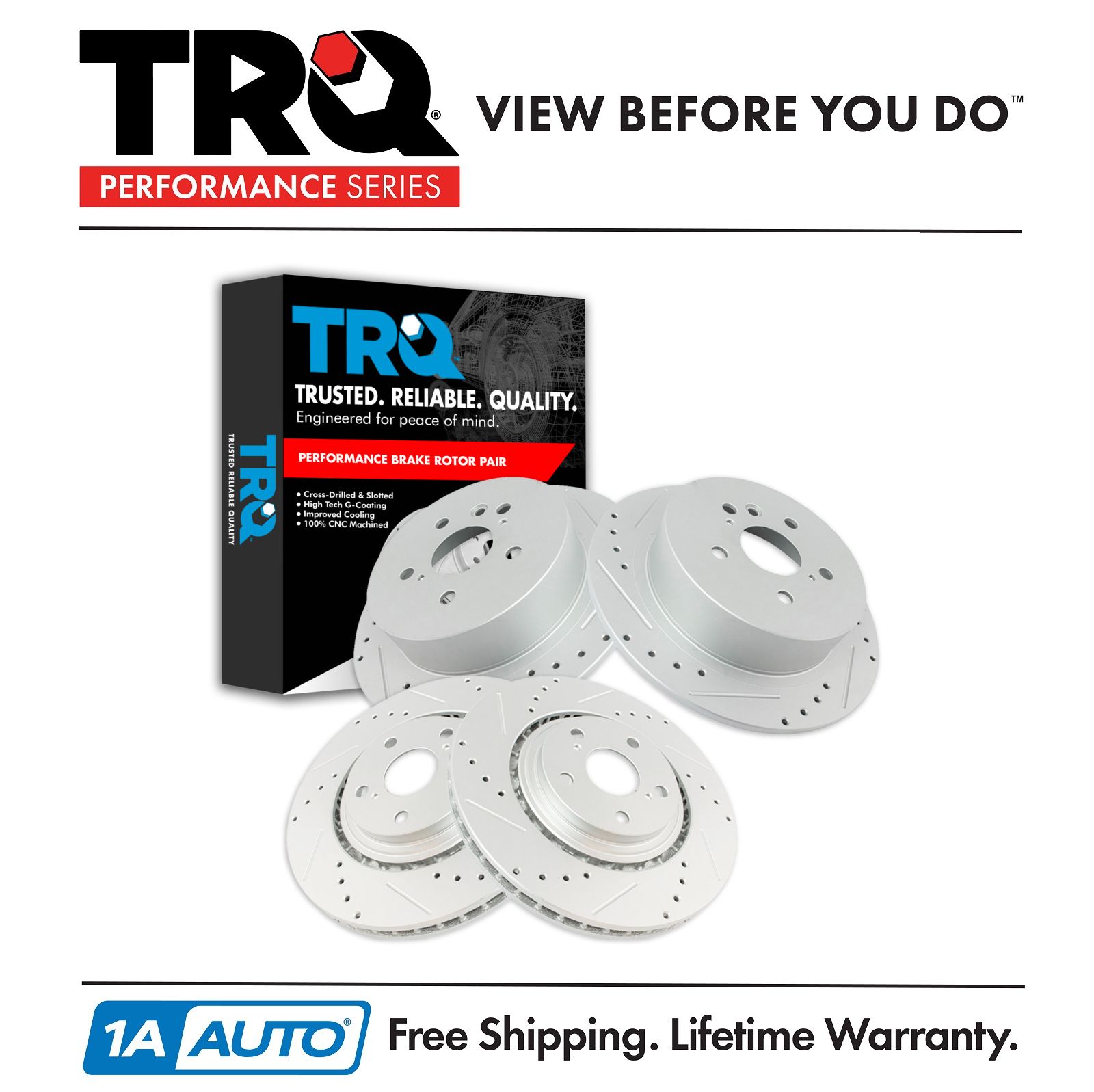 <b>4 Piece Performance Brake Rotor Set</b>