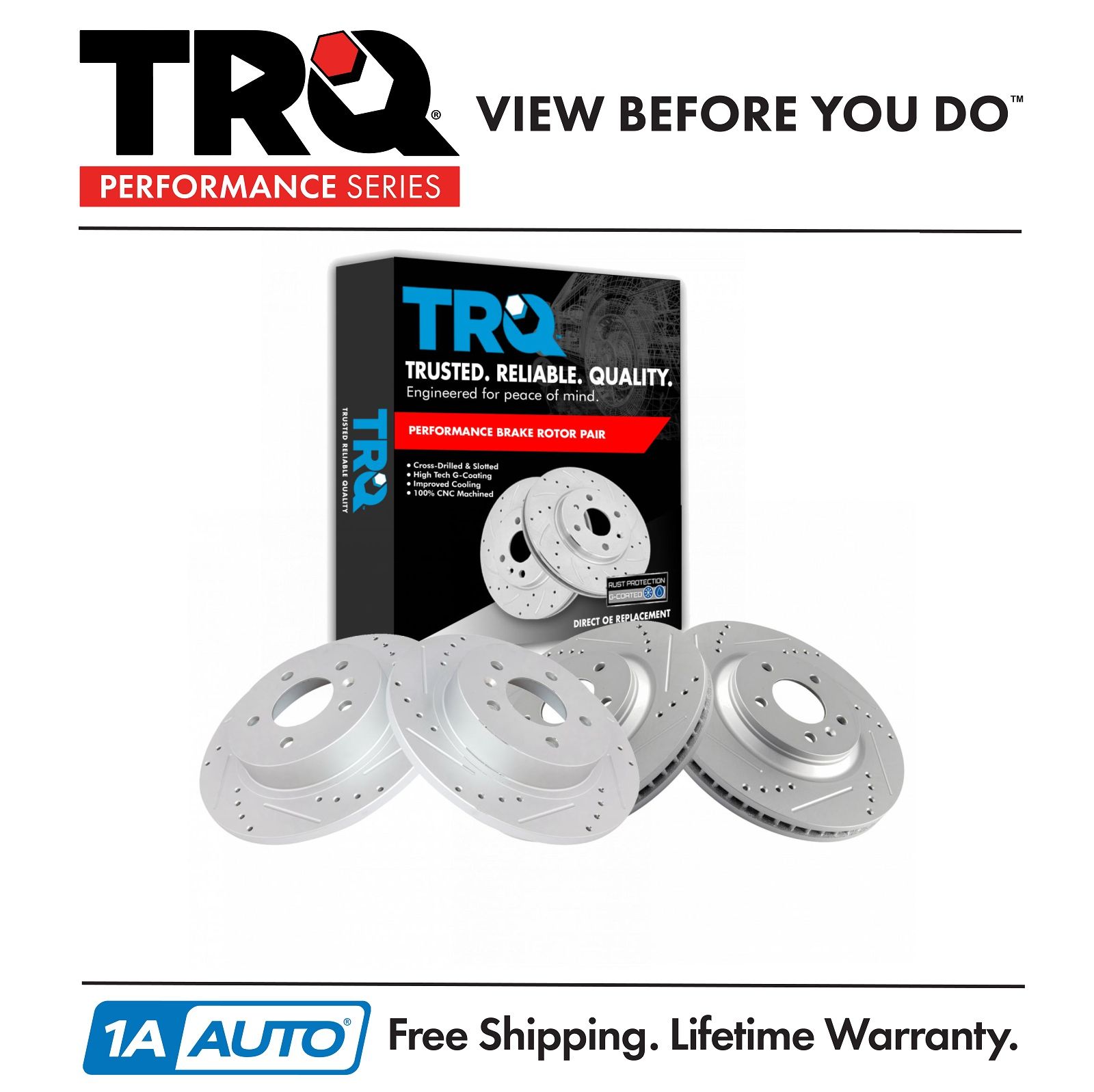 <b>4 Piece Performance Brake Rotor Set</b>