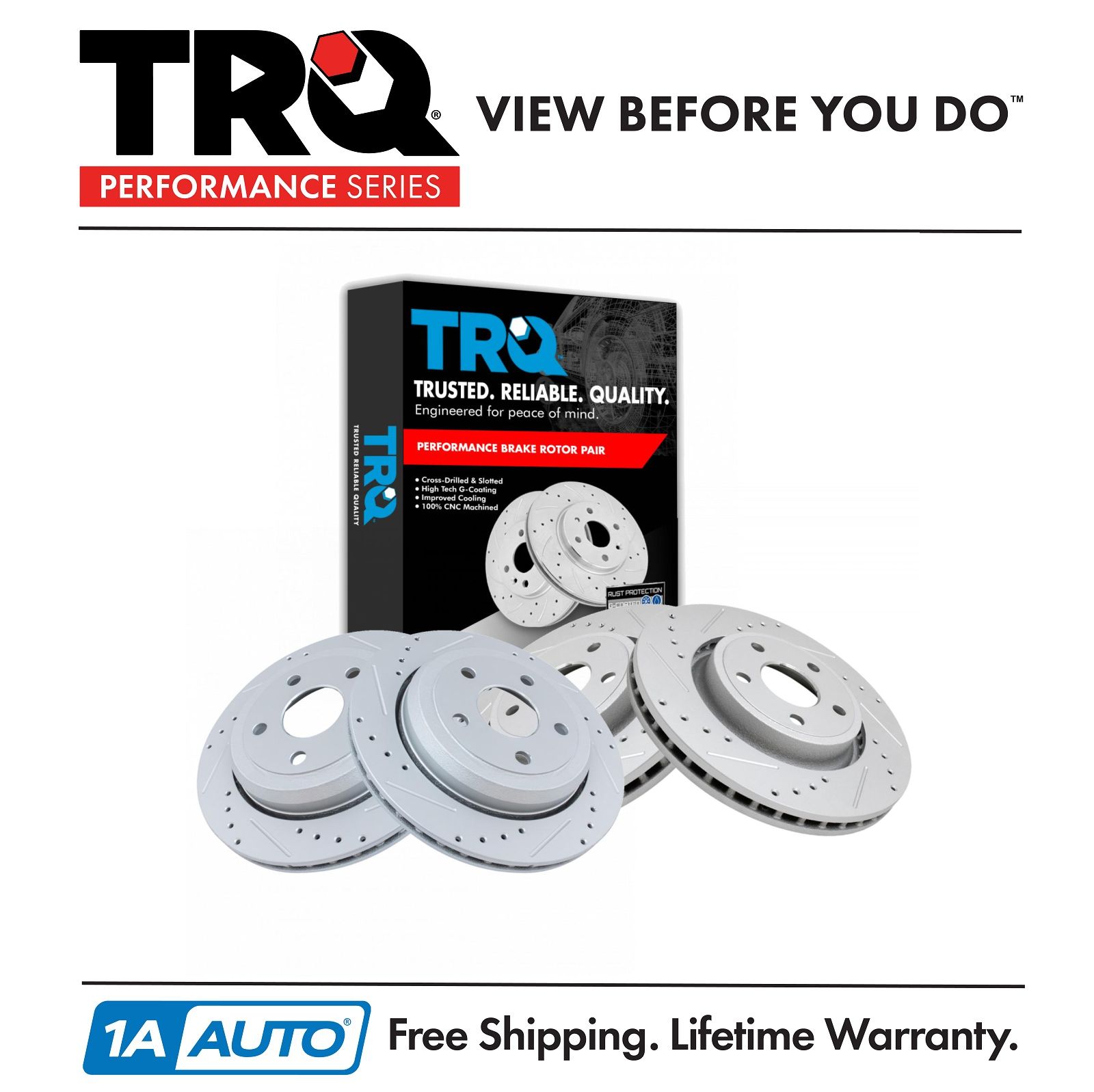 <b>4 Piece Performance Brake Rotor Set</b>