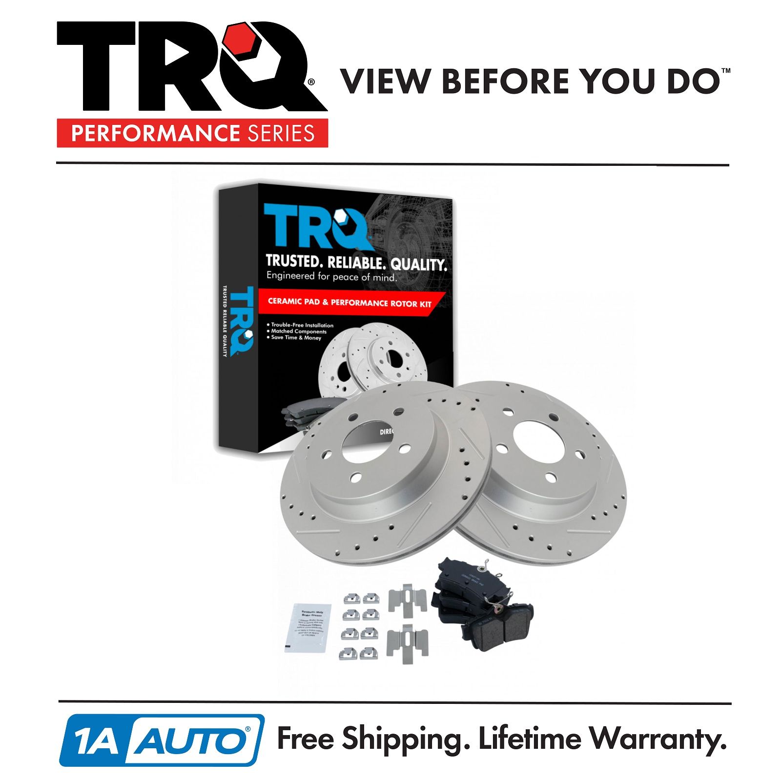 <b>Ceramic Performance Brake Pad & Rotor Kit</b>