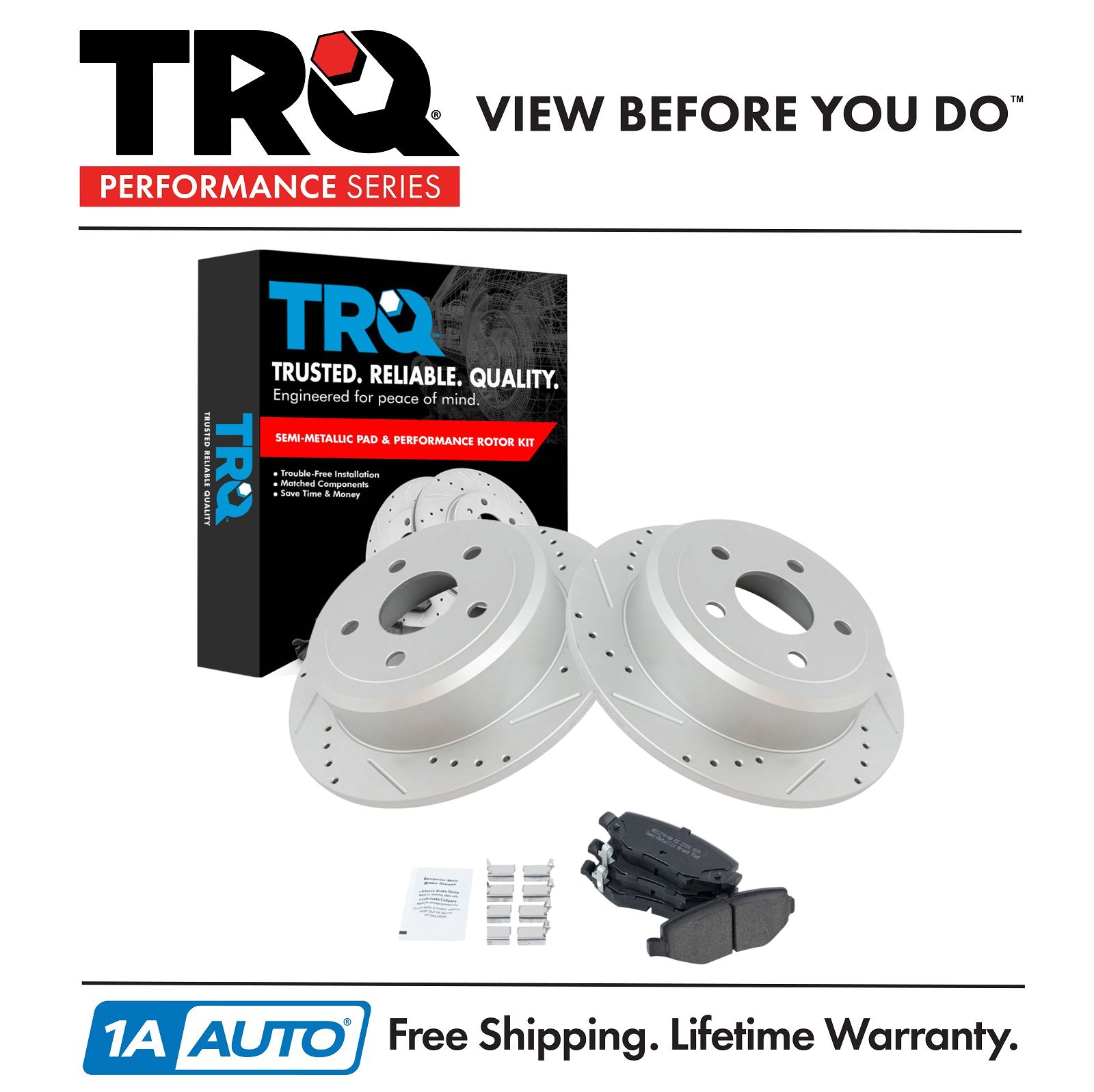 <b>Semi-Metallic Brake Pad & Rotor Kit</b>