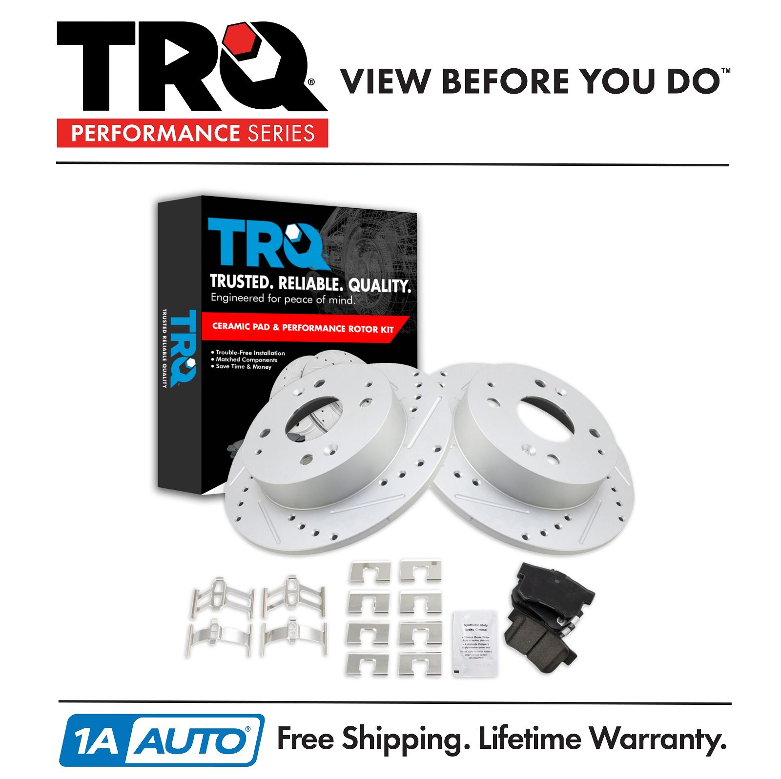 <b>Ceramic Performance Brake Pad & Rotor Kit</b>