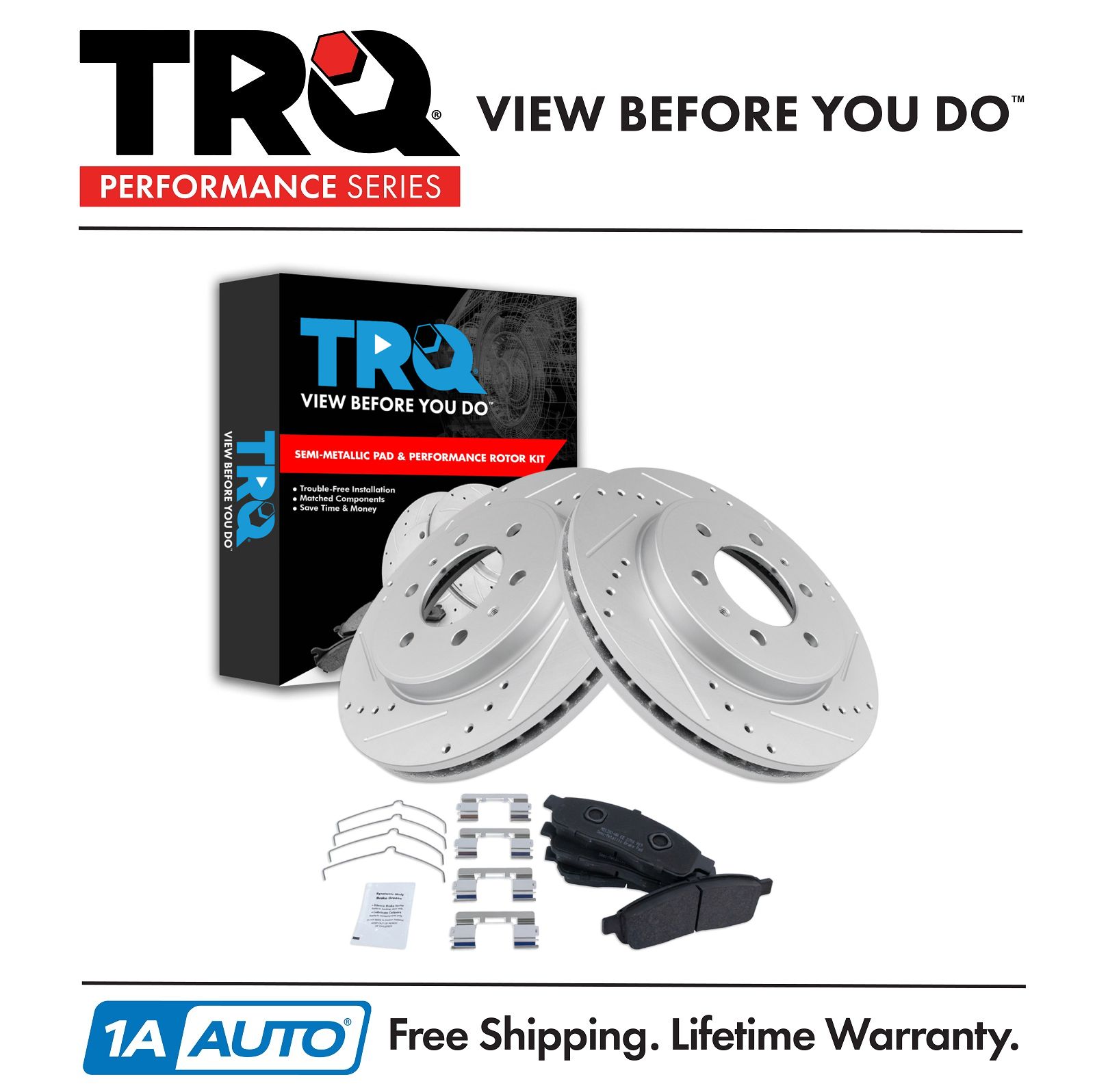 <b>Semi-Metallic Performance Brake Pad & Rotor Kit</b>