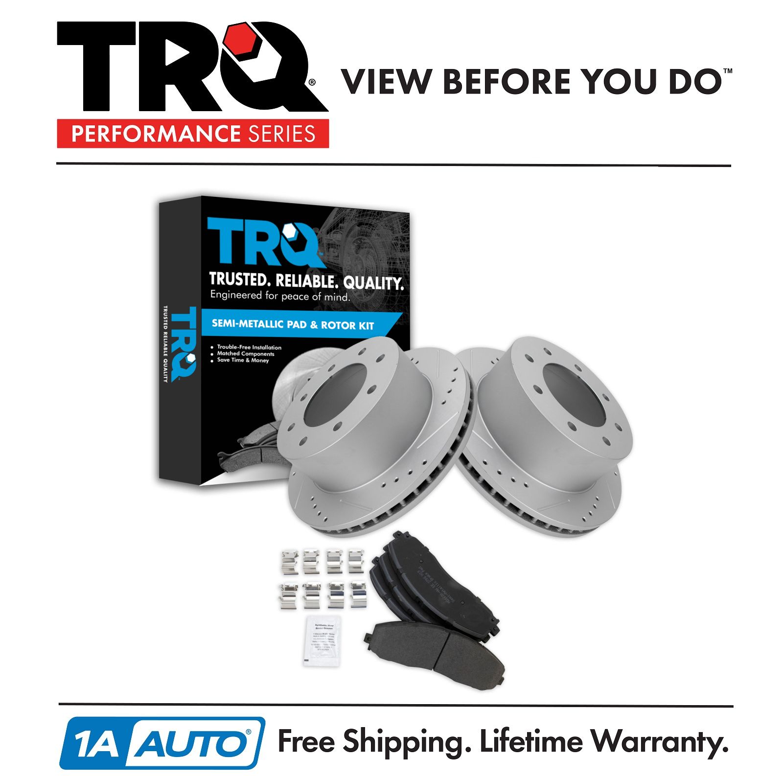 <b>Semi-Metallic Performance Brake Pad & Rotor Kit</b>