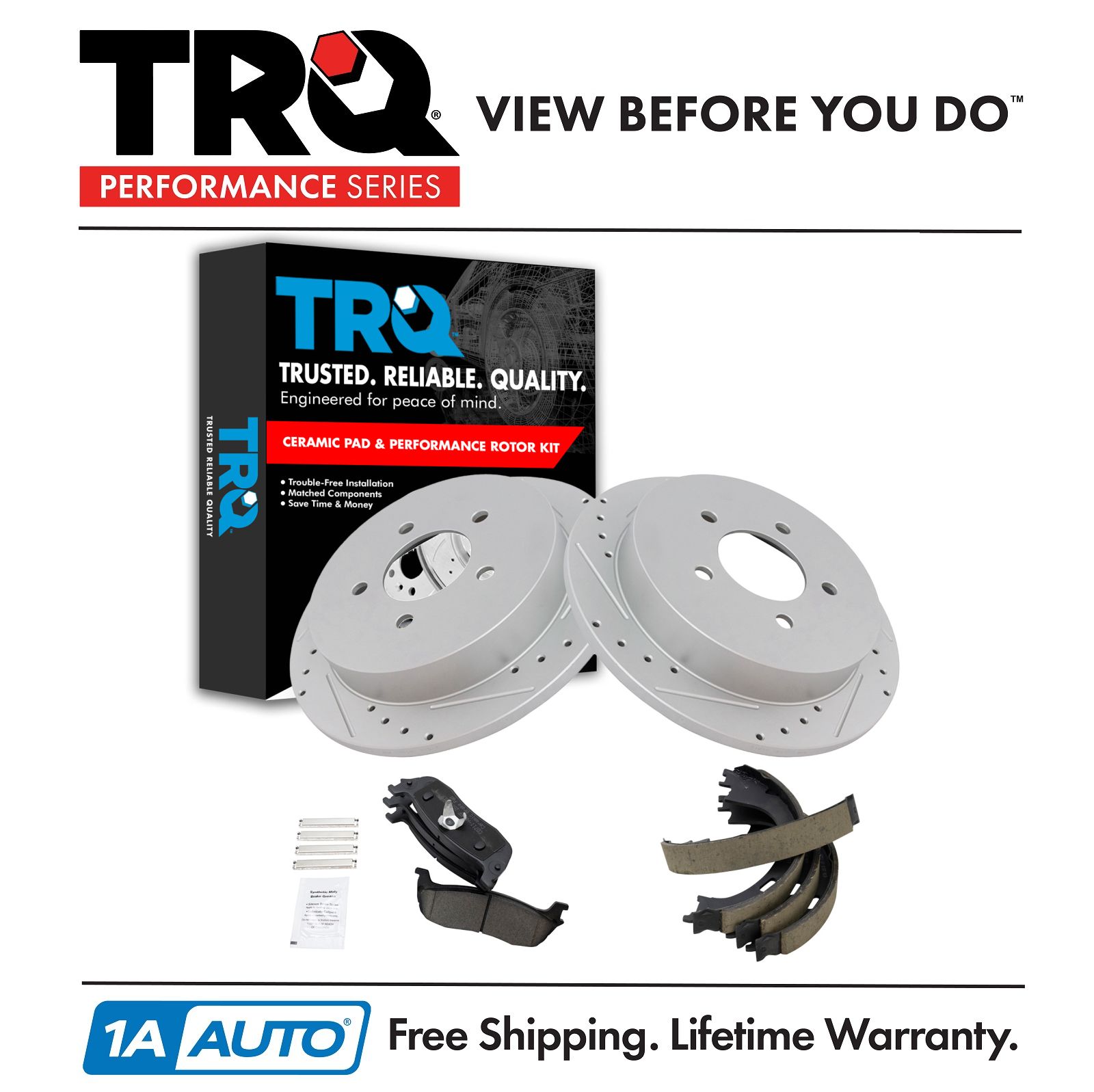 <b>Ceramic Performance Brake Pad & Rotor Kit</b>