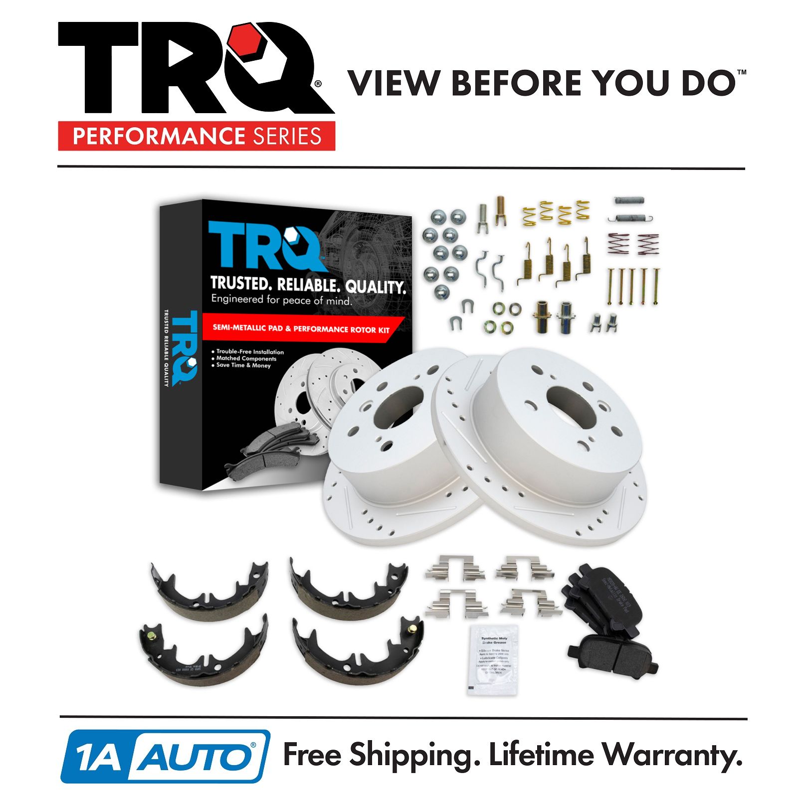 <b>Semi-Metallic Performance Brake Pad & Rotor Kit</b>