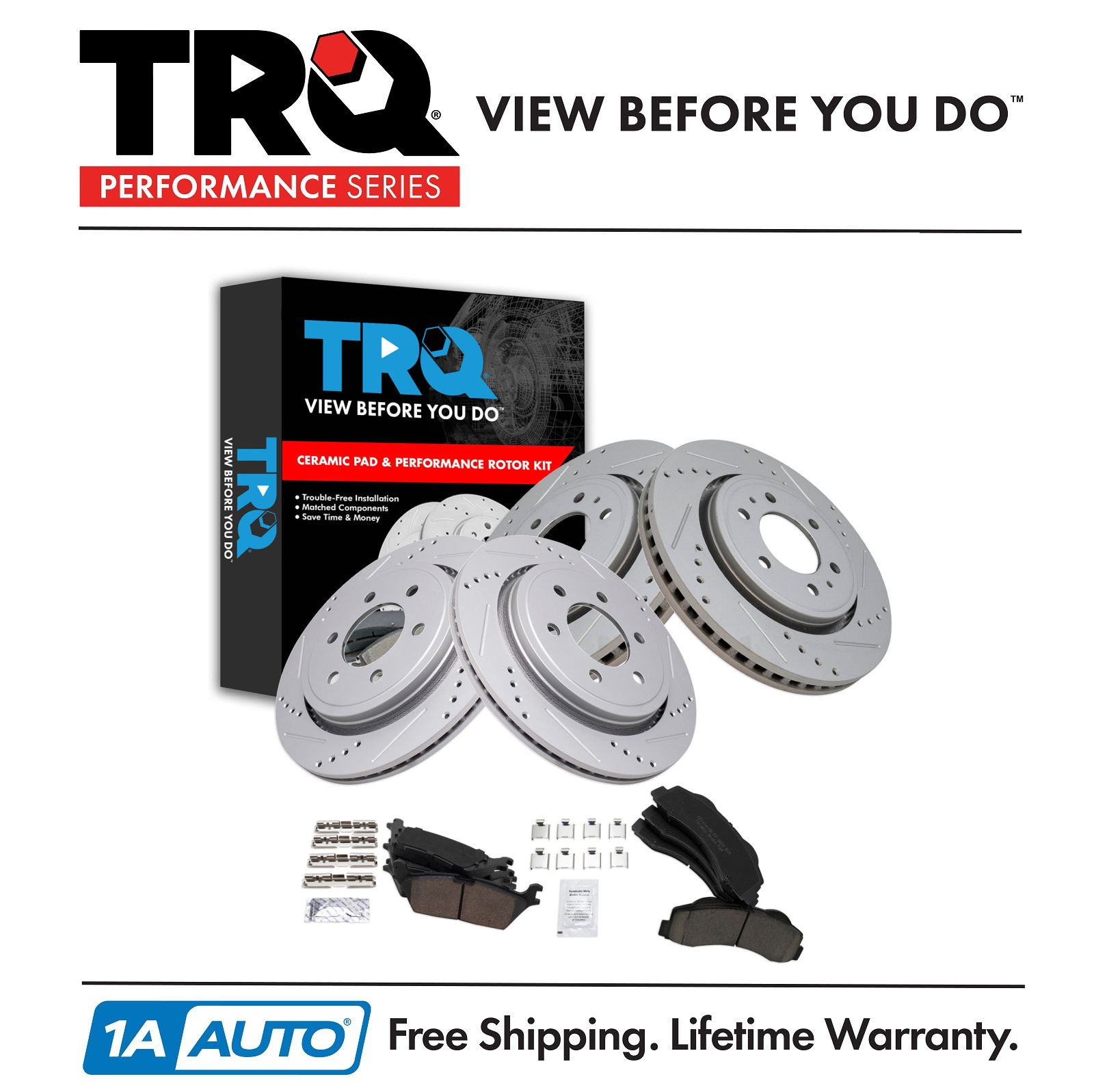 <b>Ceramic Performance Brake Pad & Rotor Kit</b>