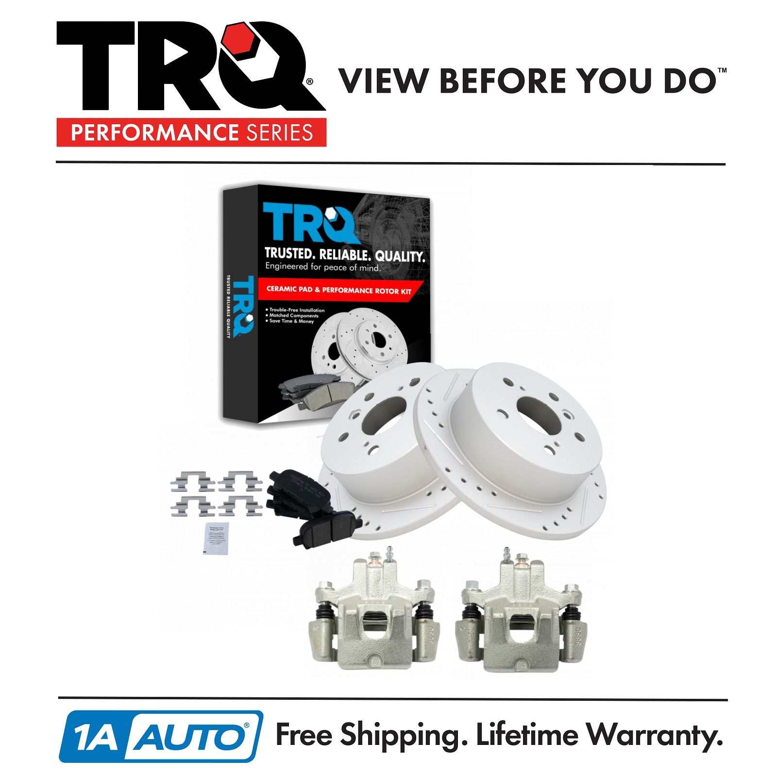 <b>Ceramic Performance Brake Pad & Rotor Kit</b>