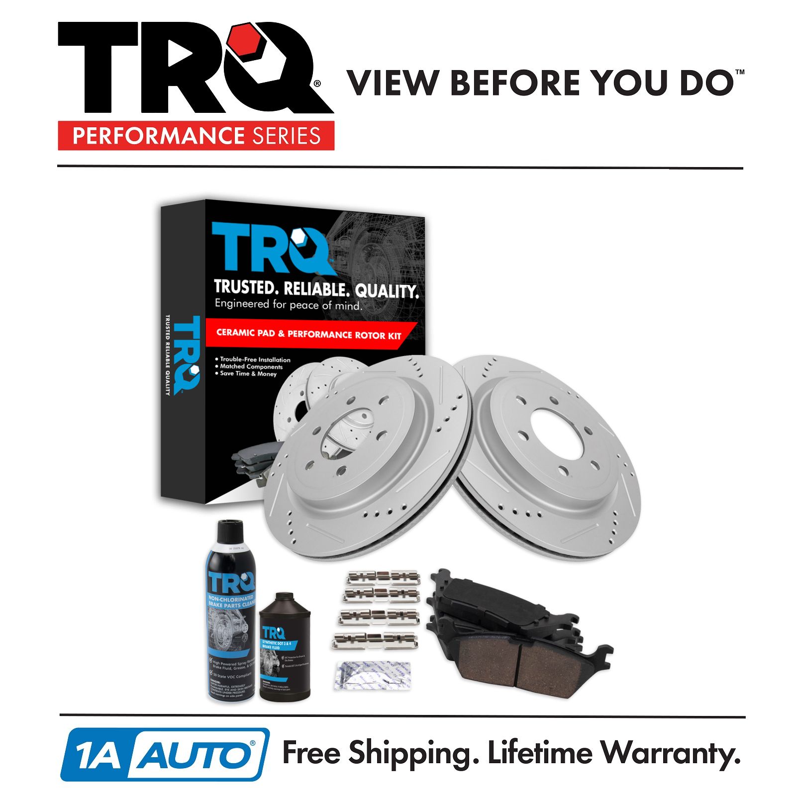 <b>Dot 3 & 4 Ceramic Performance Brake Pad & Rotor Kit</b>
