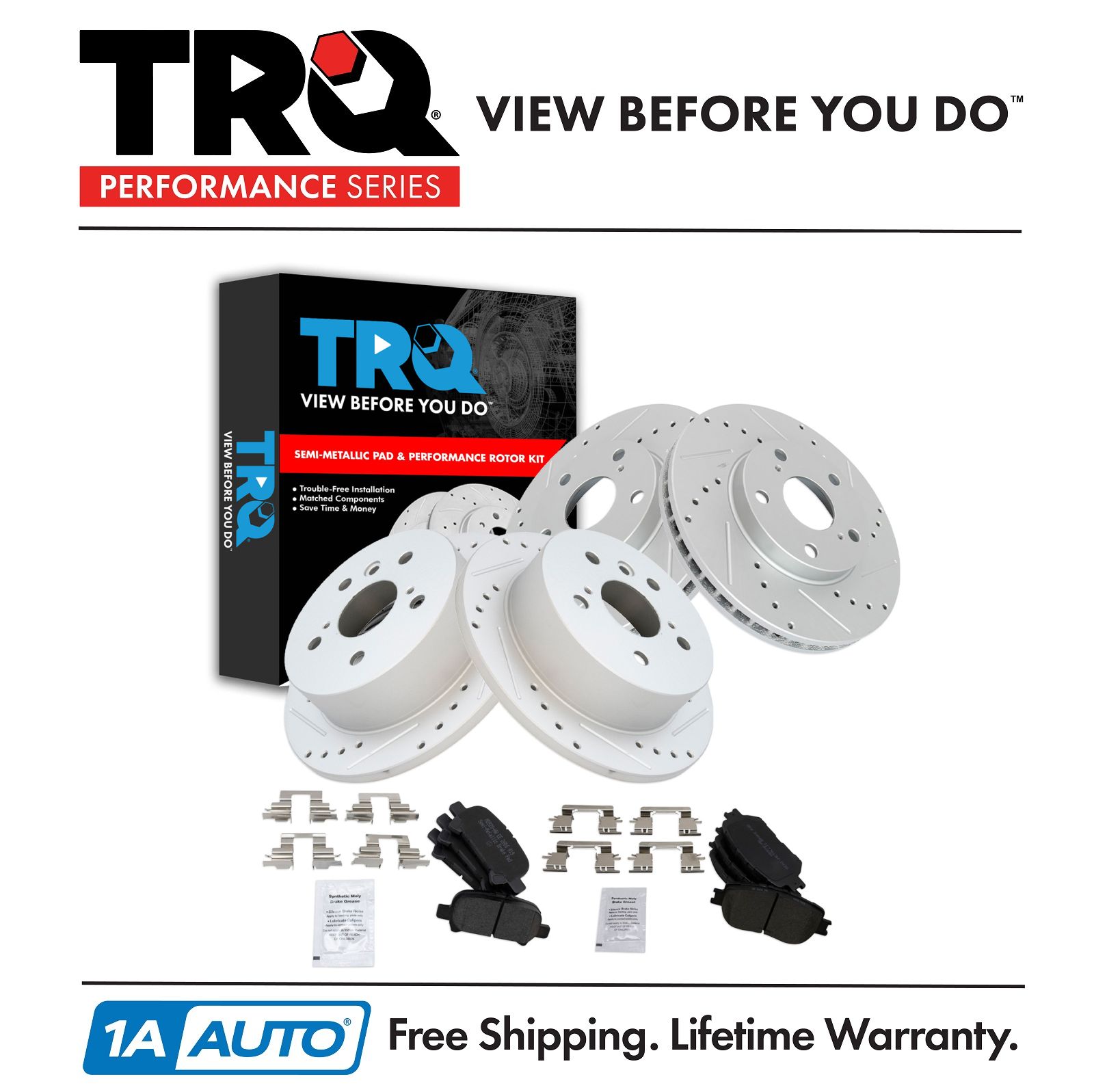 <b>Semi-Metallic Performance Brake Pad & Rotor Kit</b>