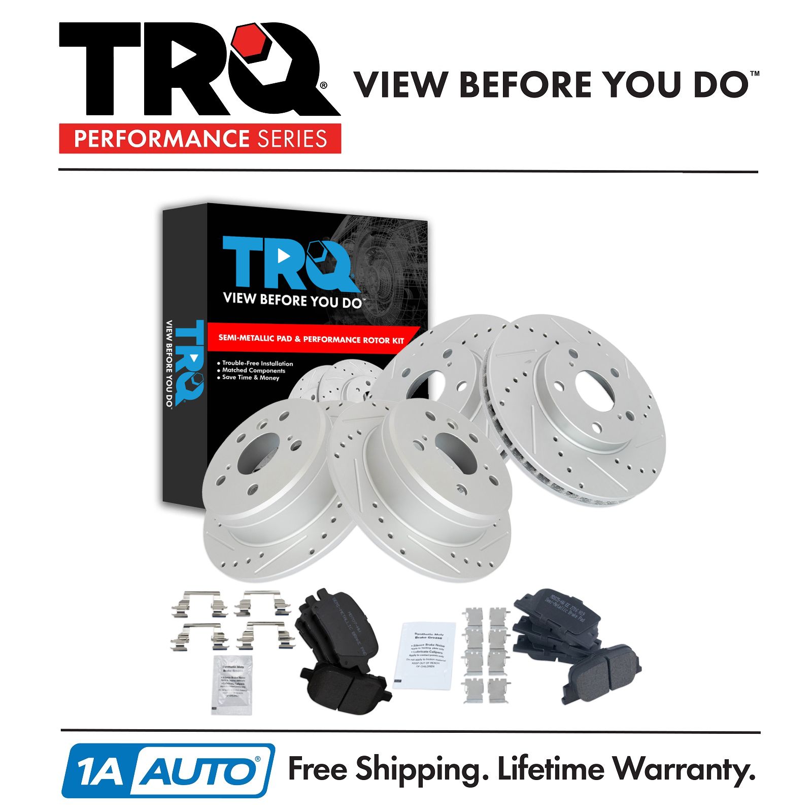 <b>Semi-Metallic Performance Brake Pad & Rotor Kit</b>