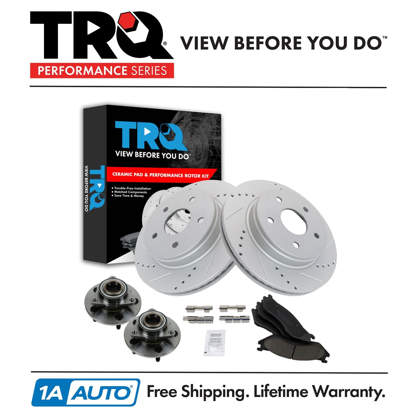 <b>Ceramic Performance Brake Pad & Rotor Kit</b>