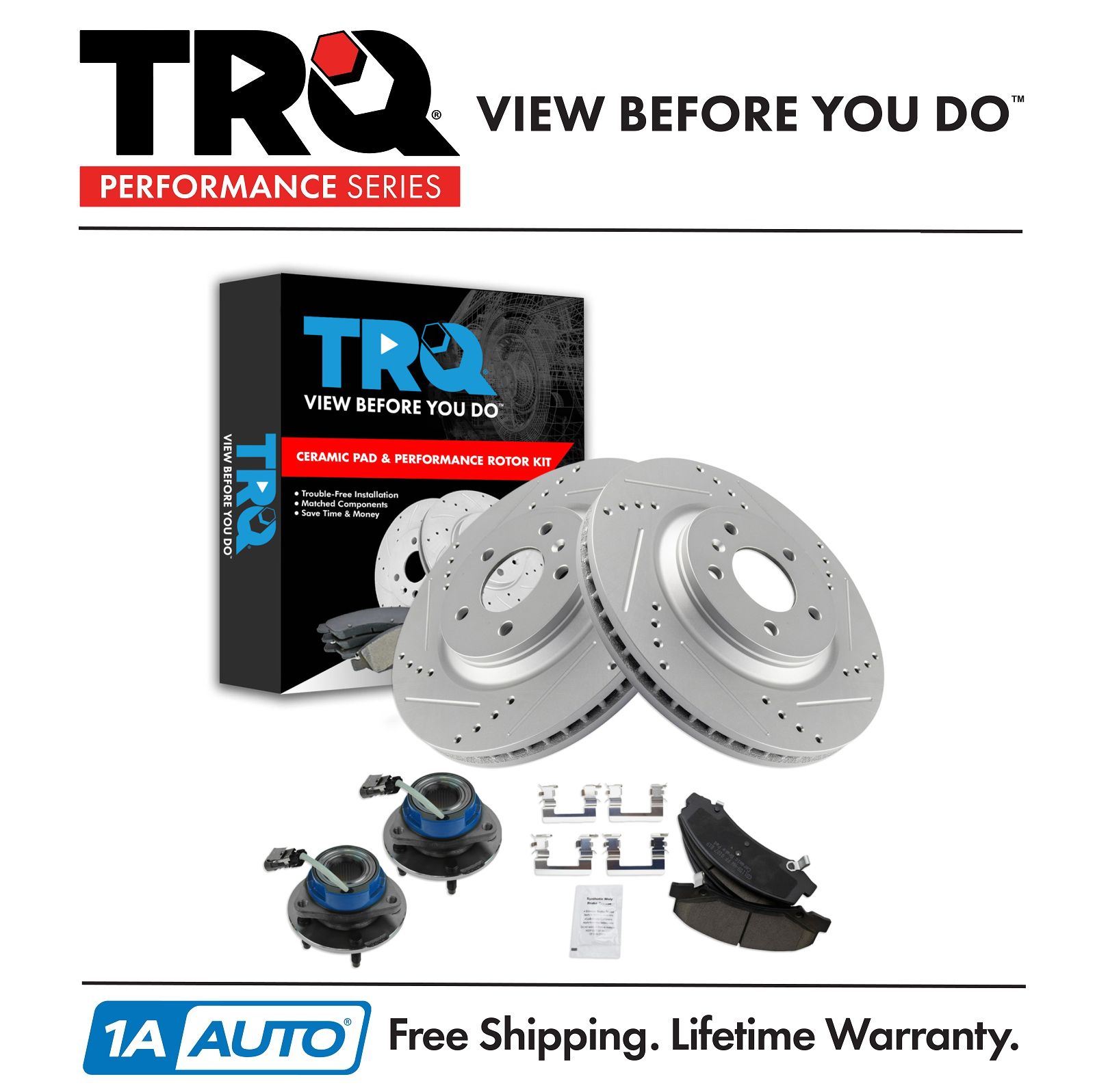 <b>Ceramic Performance Brake Pad & Rotor Kit</b>