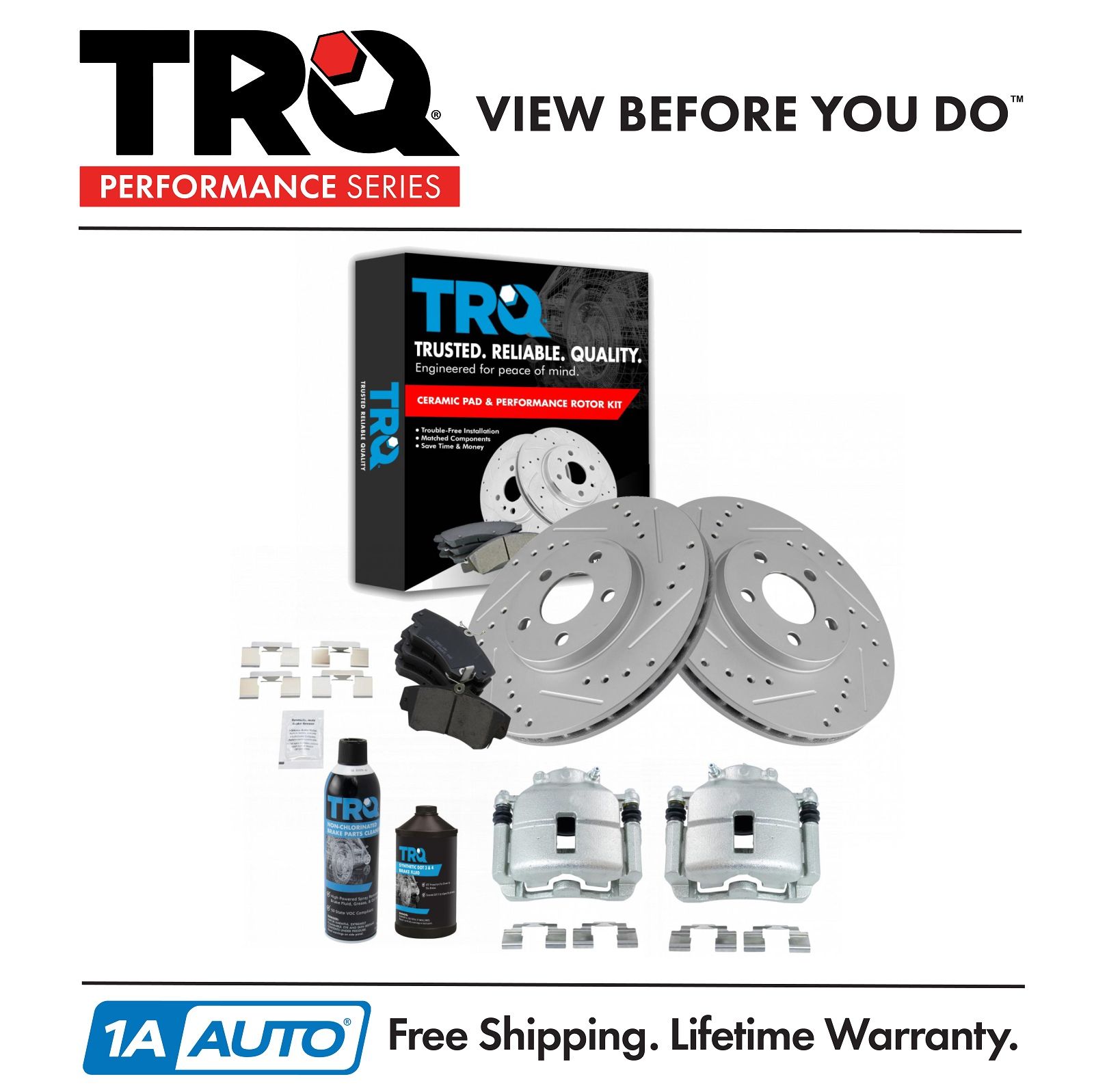<b>Dot 3 & 4 Ceramic Brake Pad & Rotor Kit</b>