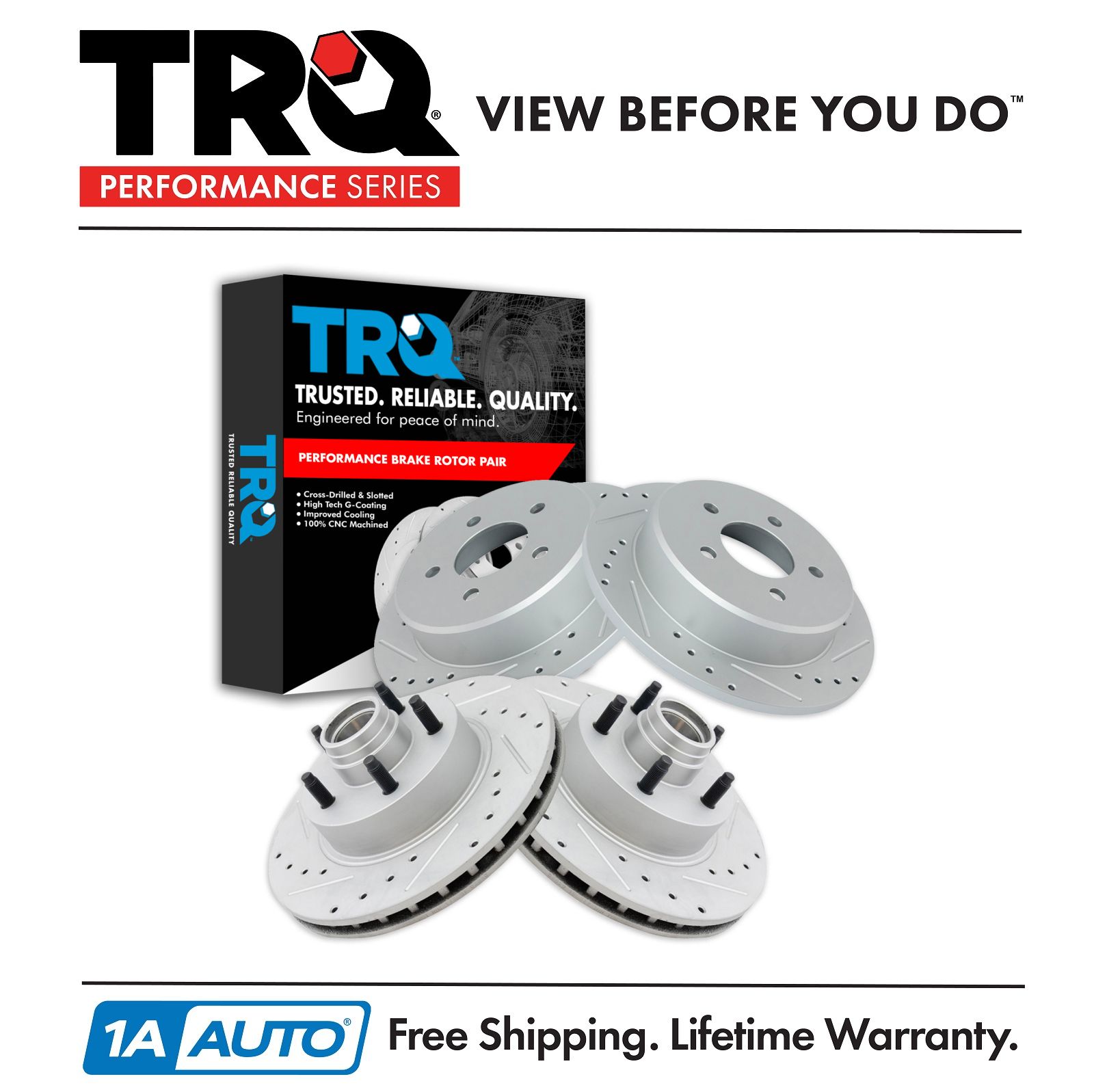 <b>4 Piece Performance Brake Rotor Set</b>