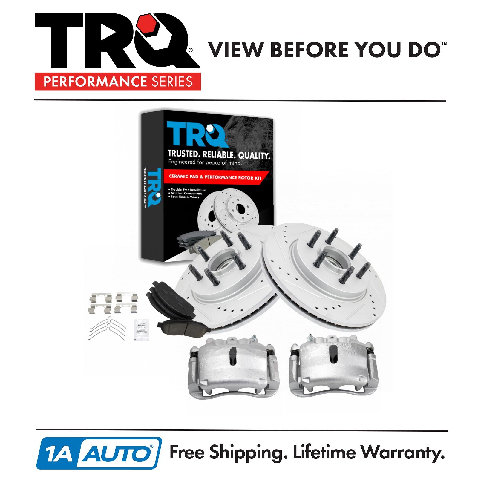 <b>Ceramic Performance Brake Pad & Rotor Kit</b>