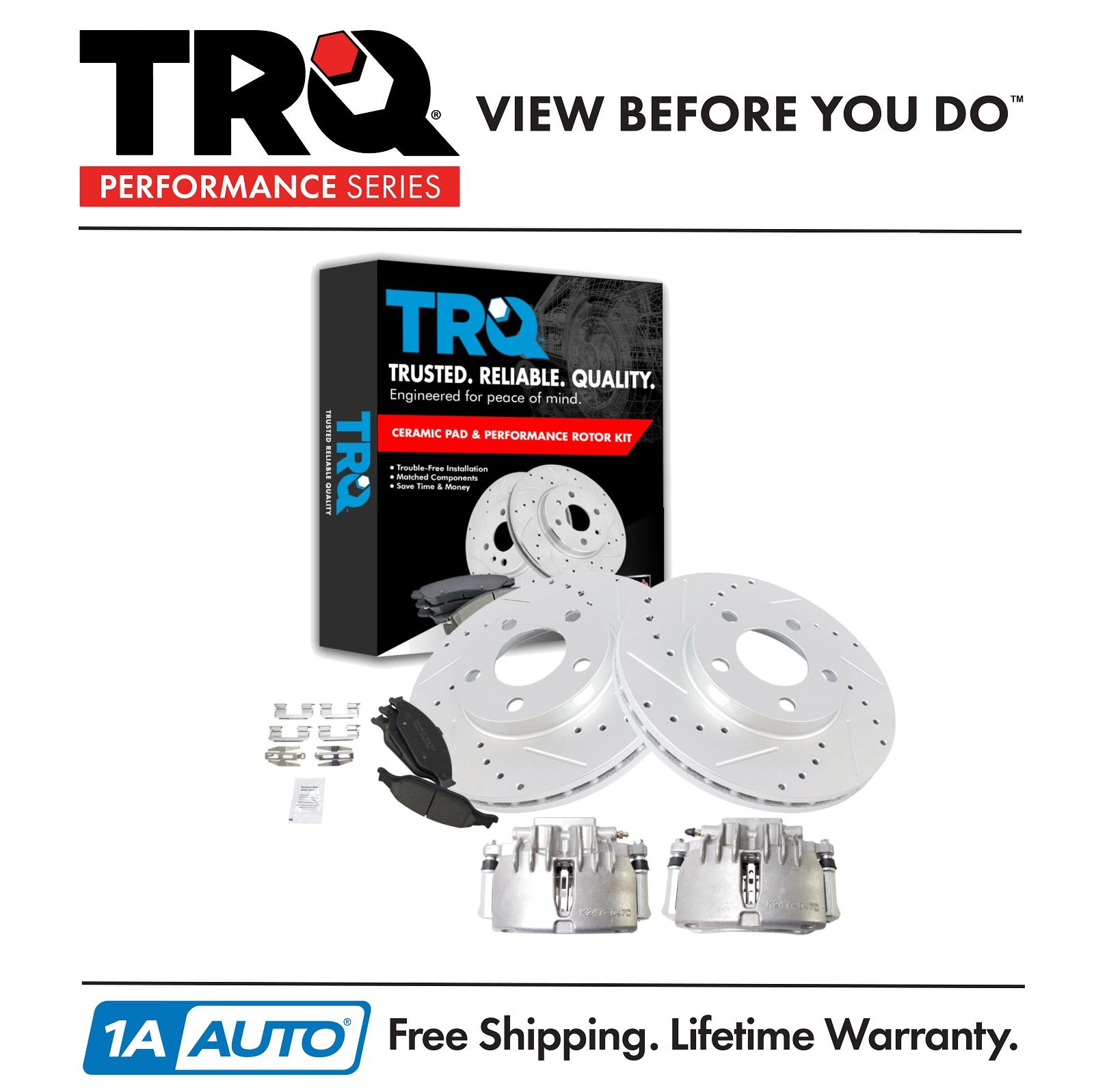 <b>Ceramic Performance Brake Pad & Rotor Kit</b>