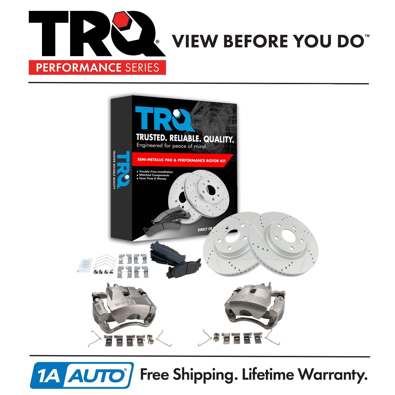 <b>Semi-Metallic Performance Brake Pad & Rotor Kit</b>