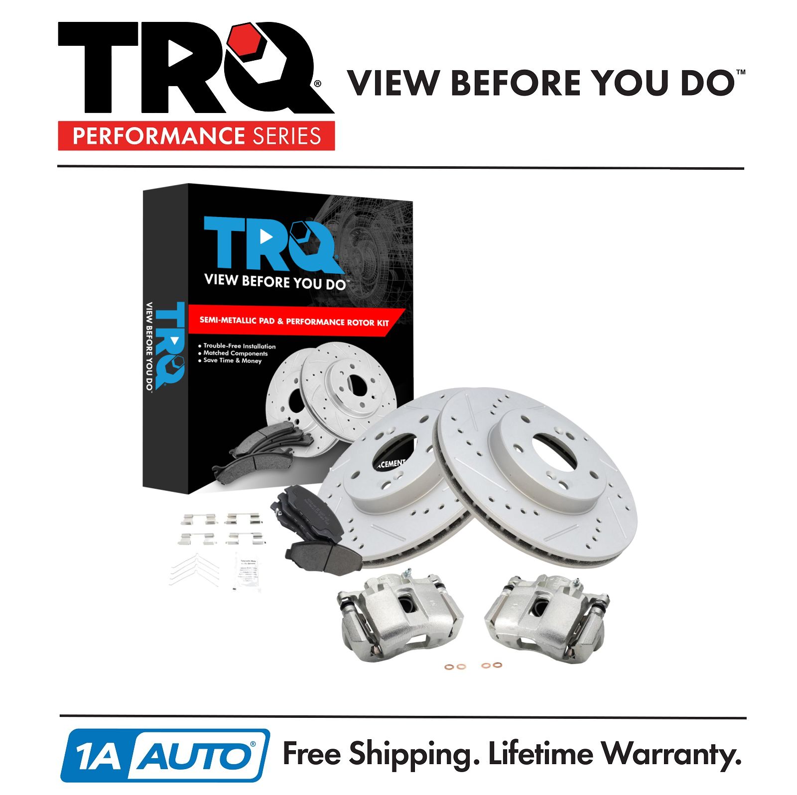 <b>Semi-Metallic Performance Brake Pad & Rotor Kit</b>