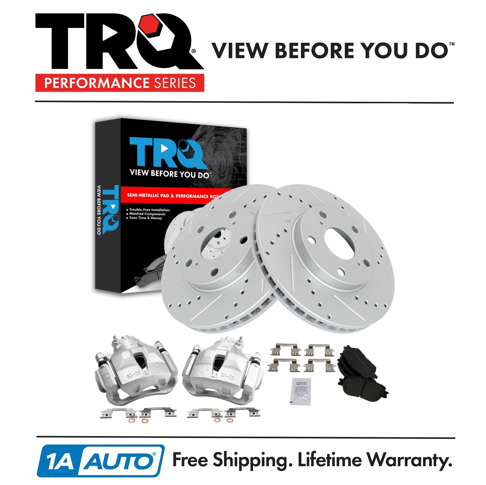 <b>Semi-Metallic Performance Brake Pad & Rotor Kit</b>