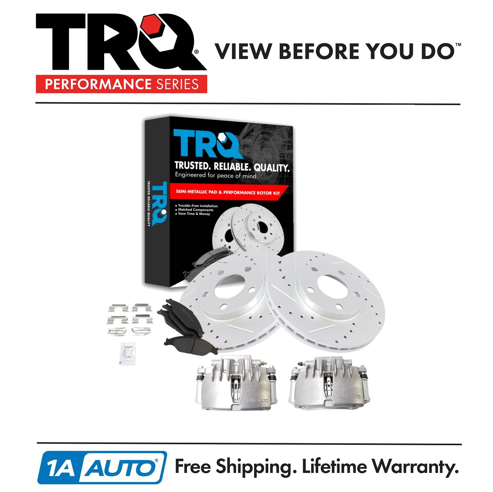 <b>Semi-Metallic Performance Brake Pad & Rotor Kit</b>