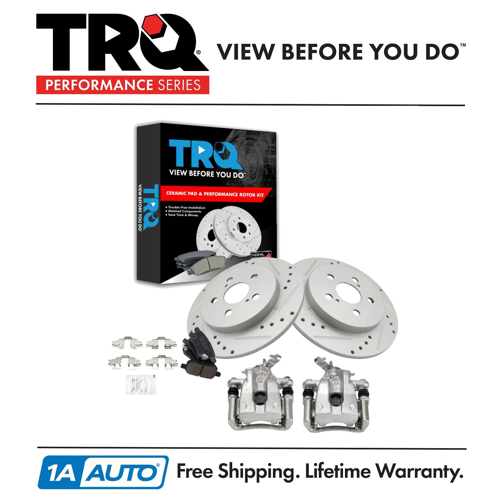 <b>Ceramic Performance Brake Pad & Rotor Kit</b>