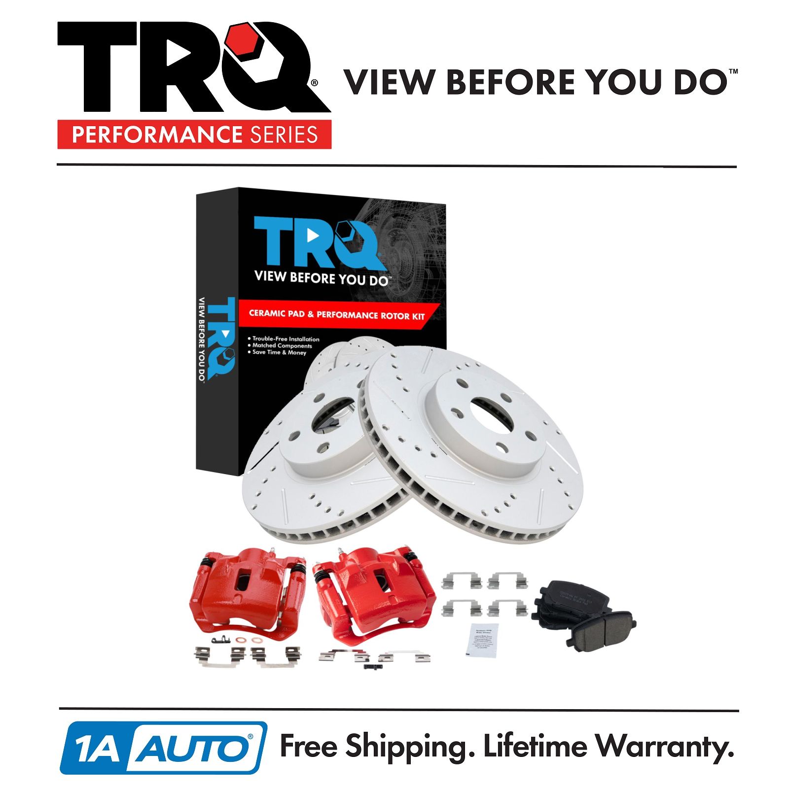 <b>Ceramic Performance Brake Pad & Rotor Kit</b>