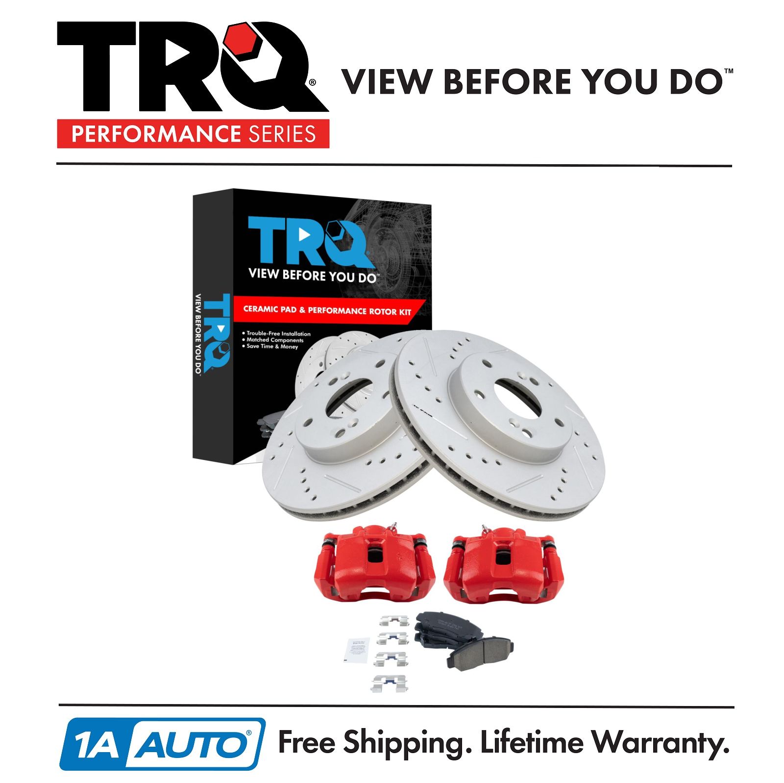 <b>Ceramic Performance Brake Pad & Rotor Kit</b>