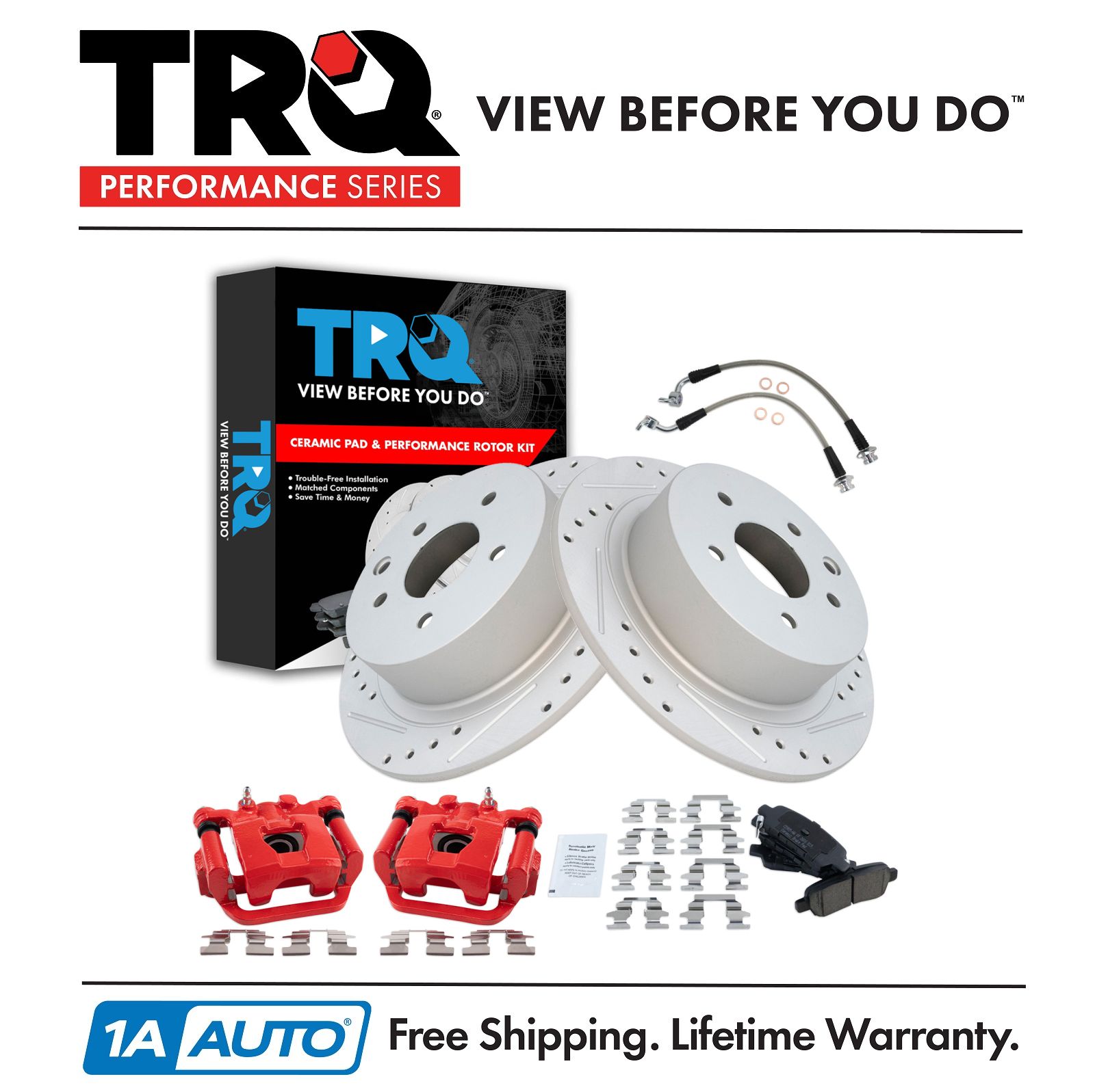 <b>Ceramic Performance Brake Pad & Rotor Kit</b>