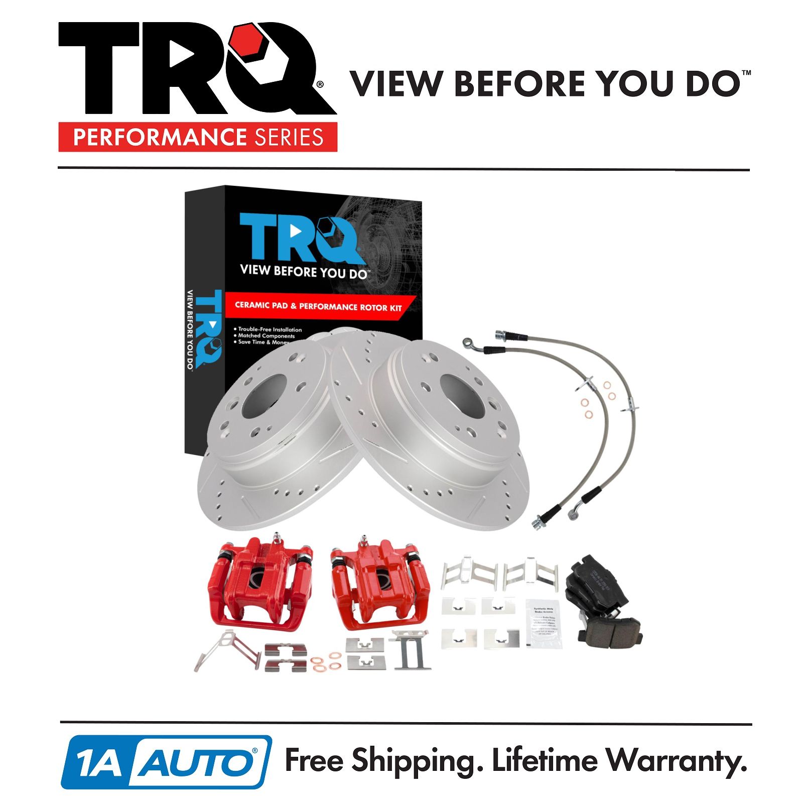 <b>Ceramic Performance Brake Pad & Rotor Kit</b>