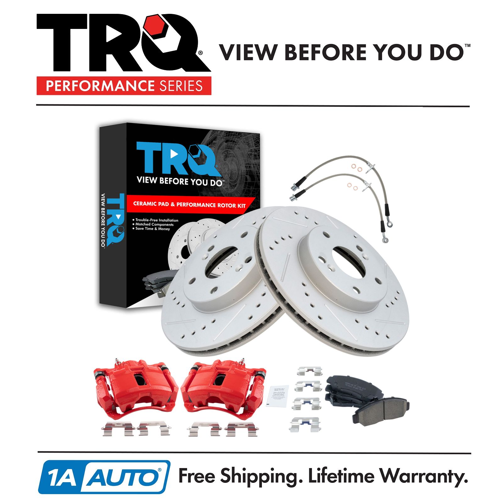 <b>Ceramic Performance Brake Pad & Rotor Kit</b>