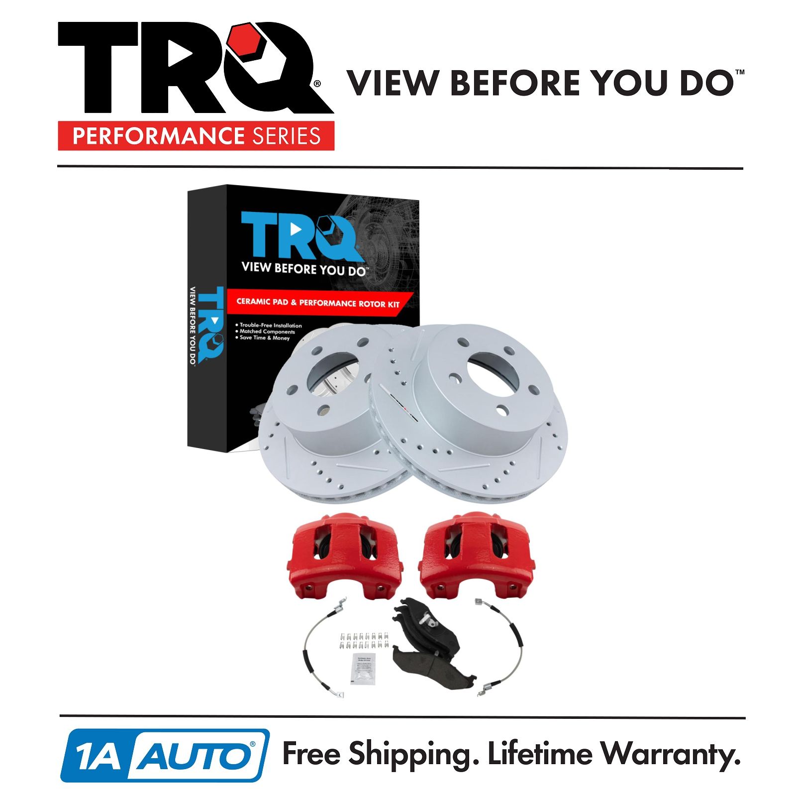 <b>Ceramic Performance Brake Pad & Rotor Kit</b>