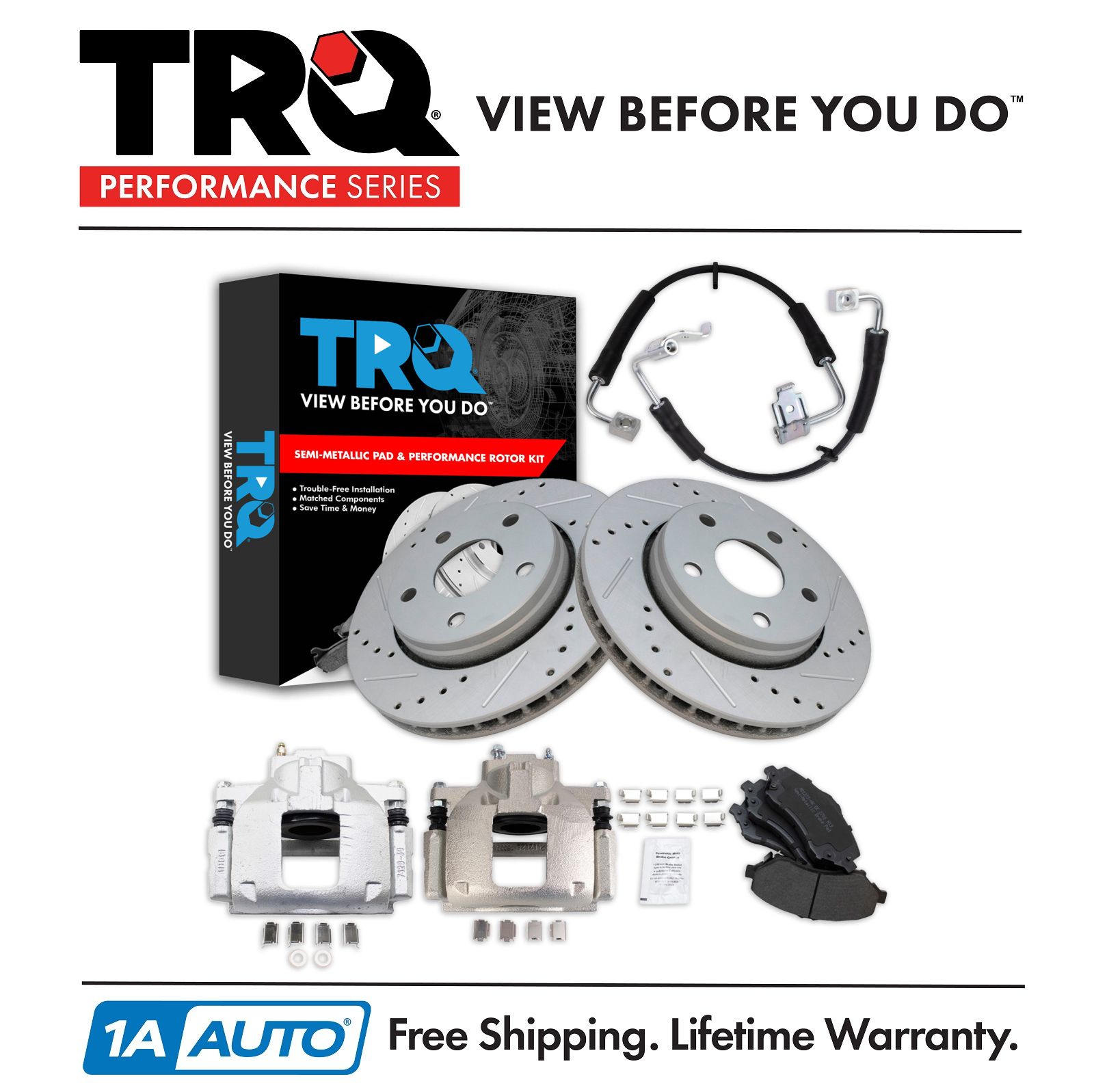 <b>Semi-Metallic Performance Brake Pad & Rotor Kit</b>