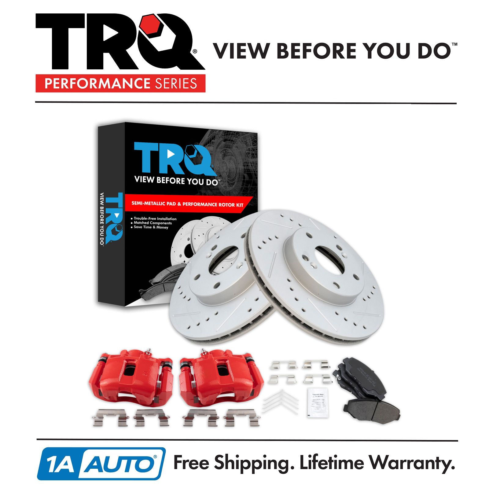 <b>Semi-Metallic Performance Brake Pad & Rotor Kit</b>