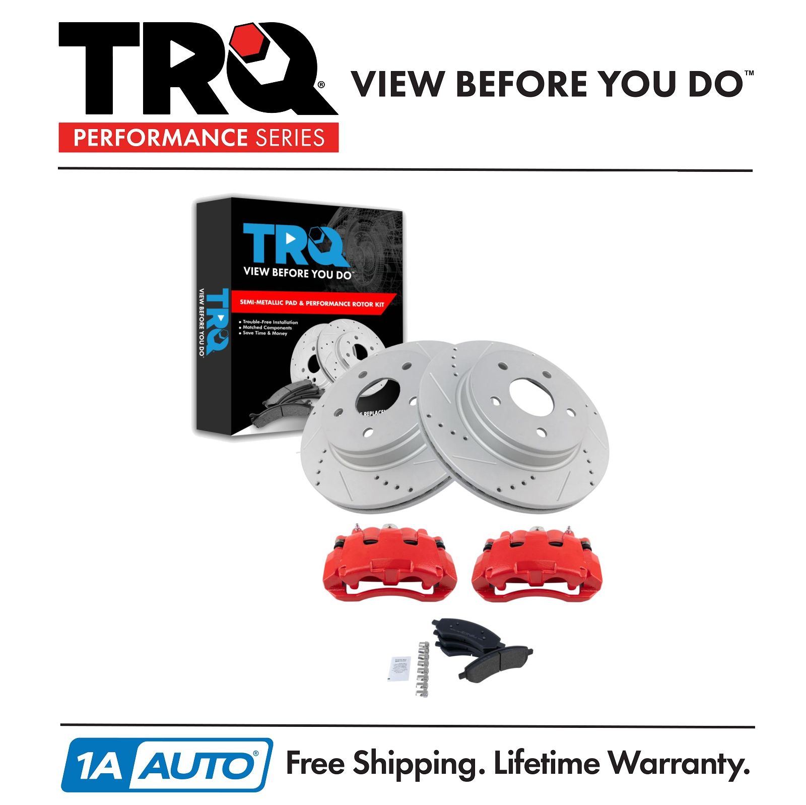 <b>Semi-Metallic Performance Brake Pad & Rotor Kit</b>