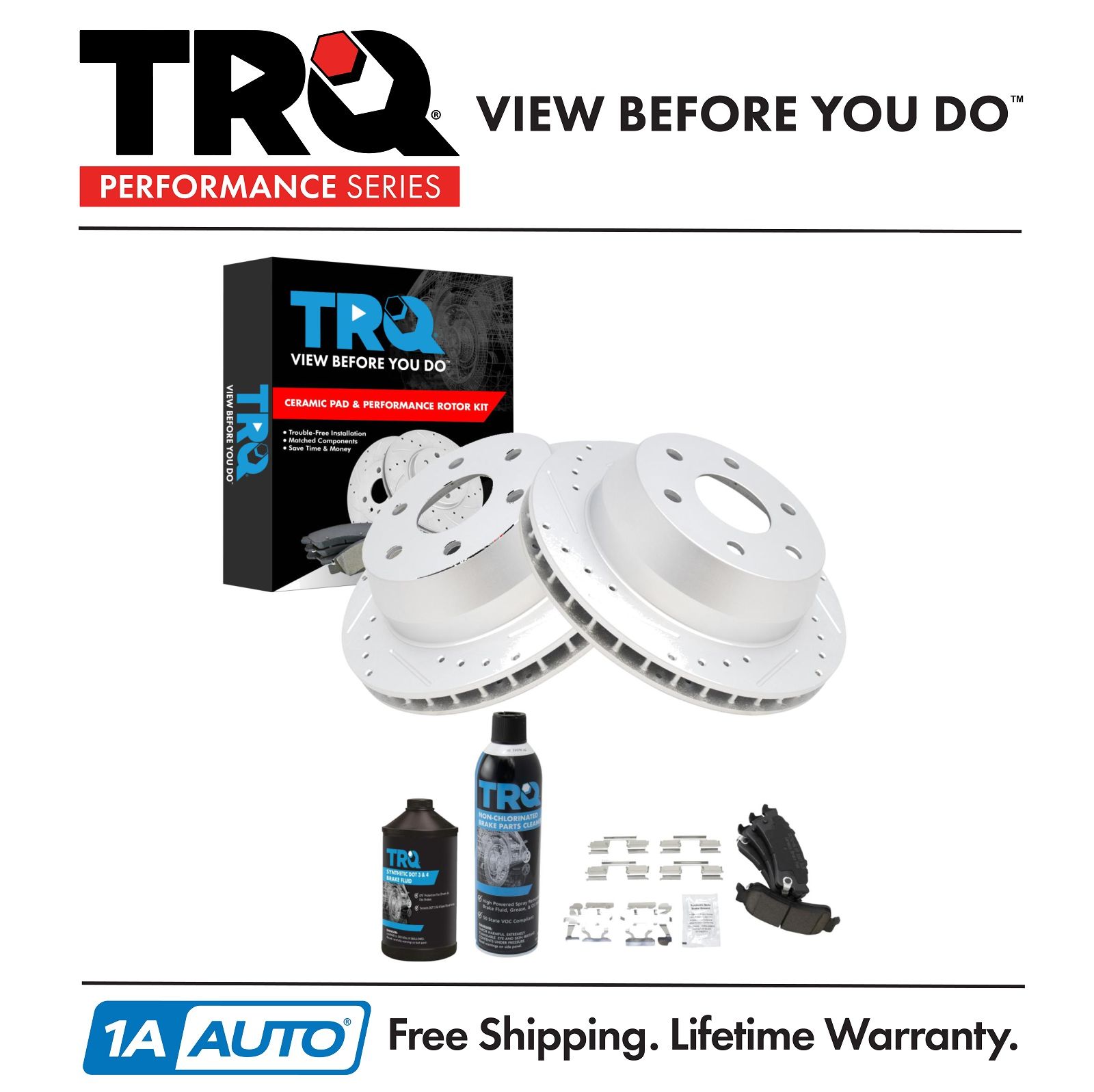 <b>Dot 3 & 4 Ceramic Performance Brake Pad & Rotor Kit</b>