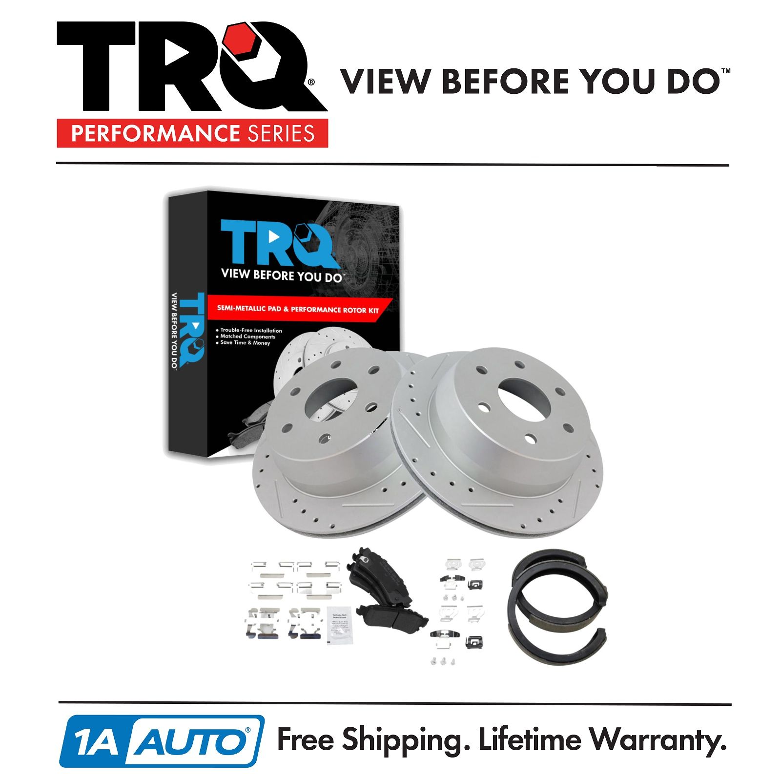 <b>Semi-Metallic Performance Brake Pad & Rotor Kit</b>