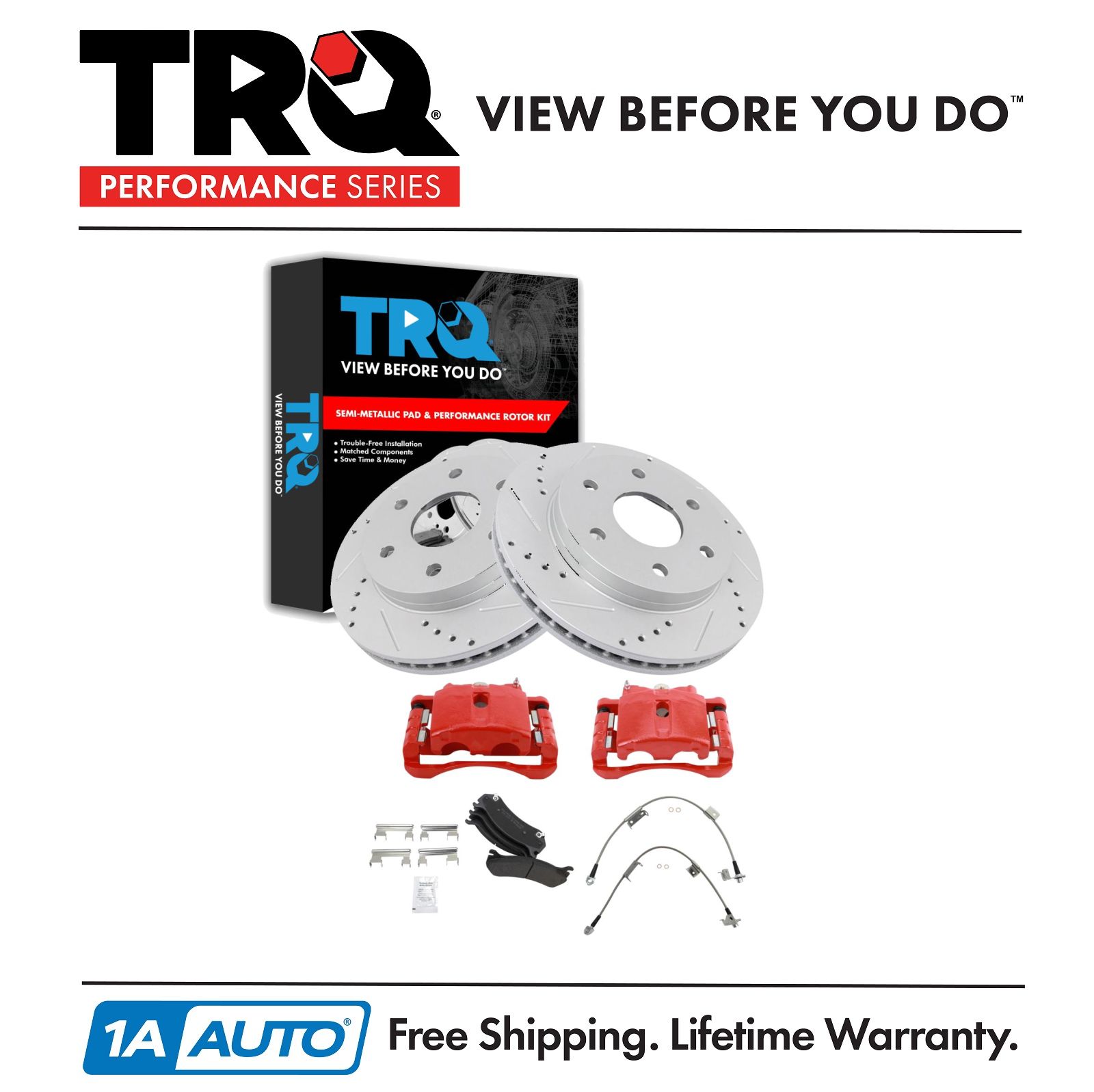 <b>Semi-Metallic Performance Brake Pad & Rotor Kit</b>