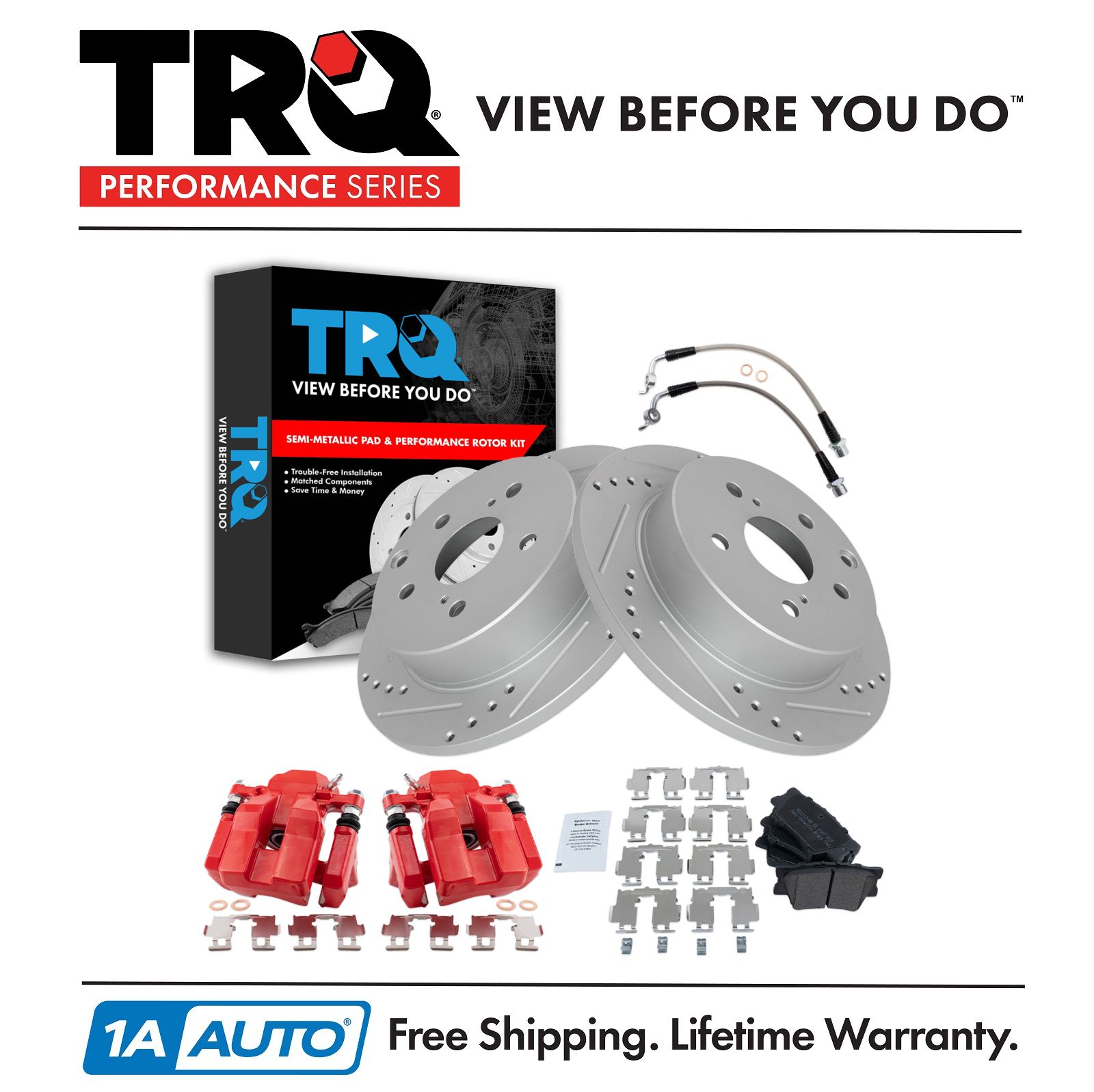 <b>Semi-Metallic Performance Brake Pad & Rotor Kit</b>